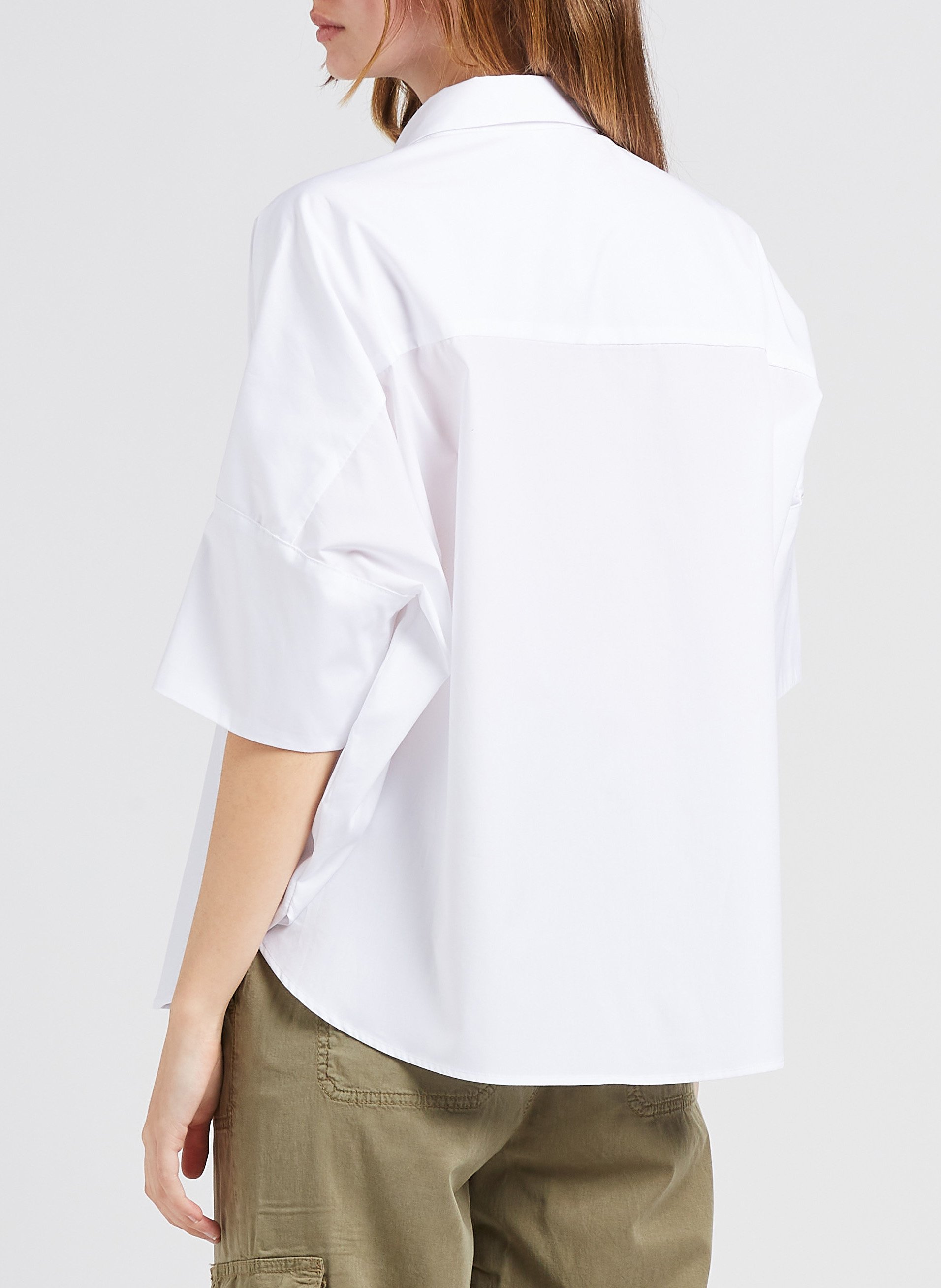 Chemise oversize col classique en coton GERARD DAREL Blanc