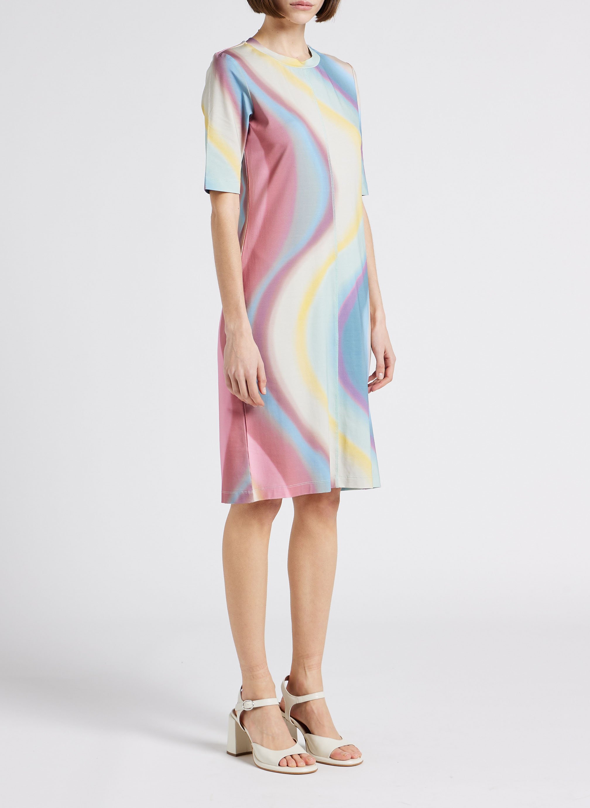 Robe tee-shirt col rond droite PAUL SMITH Multicolore