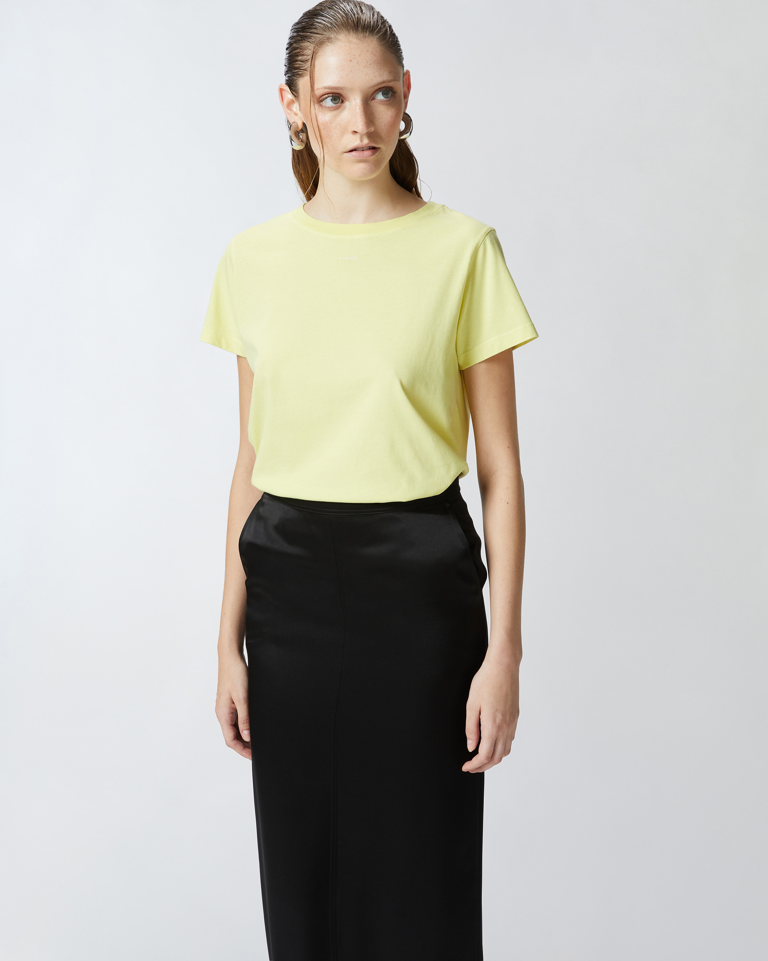 T-shirt with mini logo by Pinko PINKO Yellow