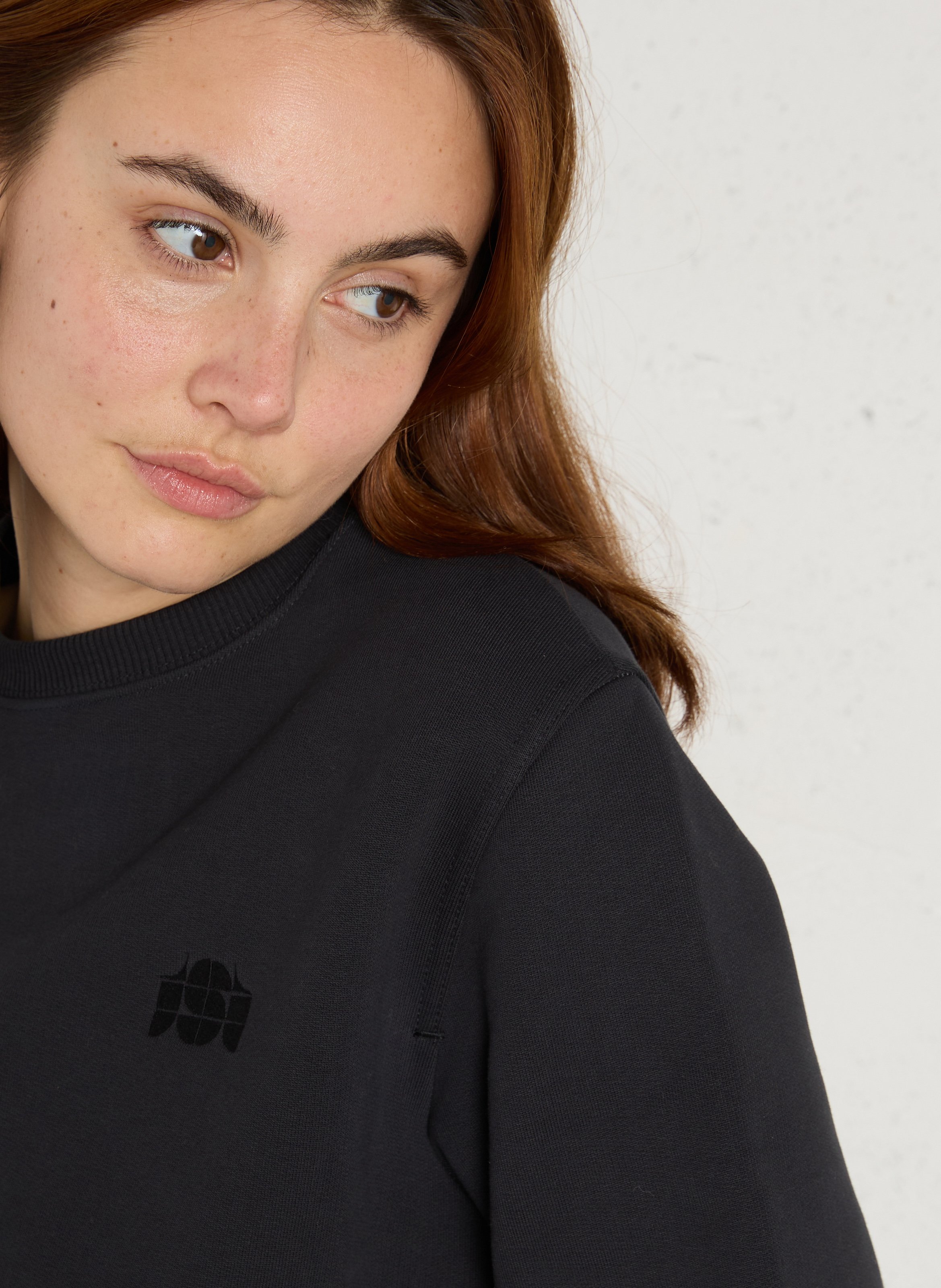 Gerader Bio-Baumwollpullover SOEUR Blau