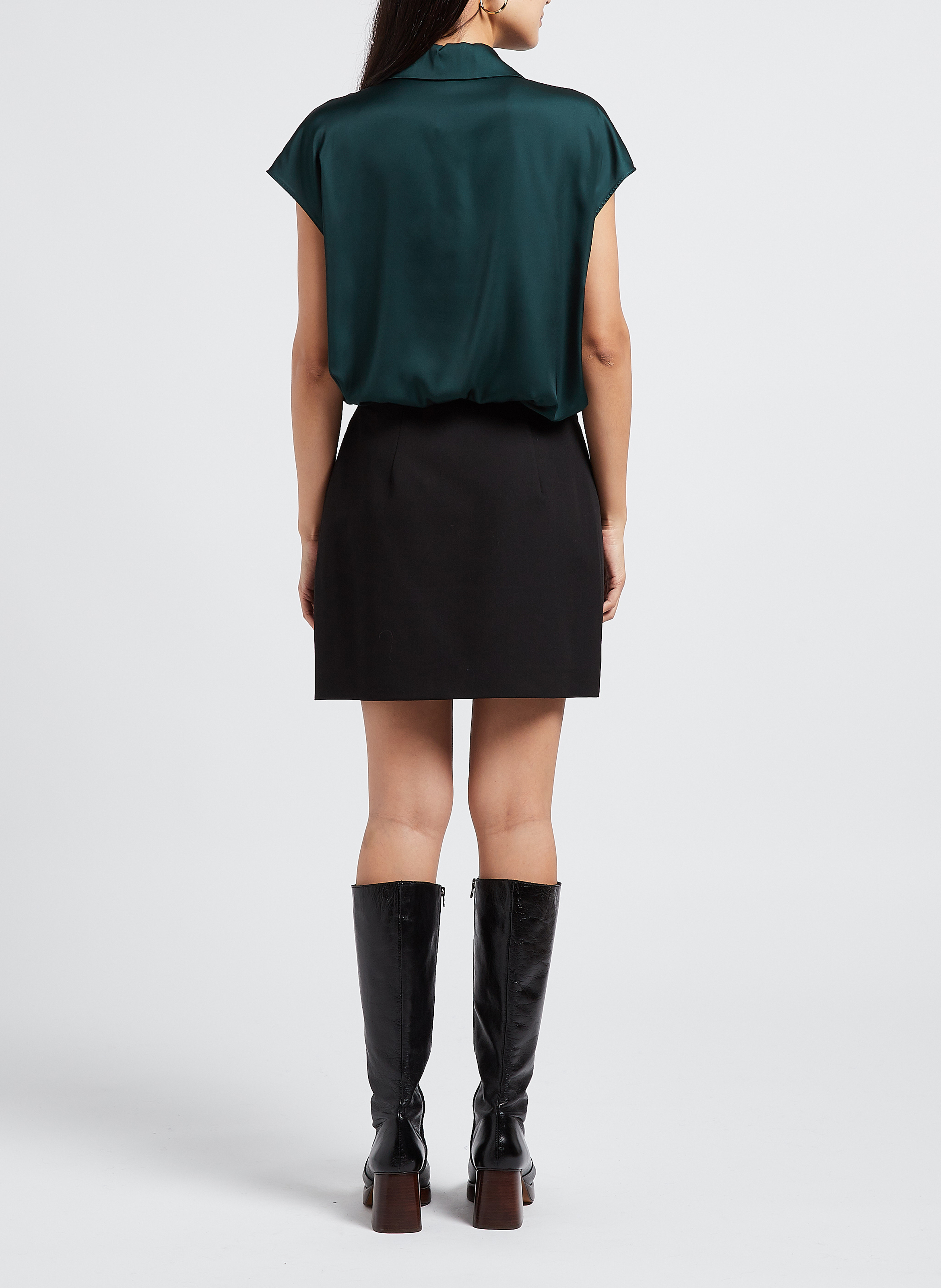 Satinierter Kurzrock IMPERIAL Schwarz