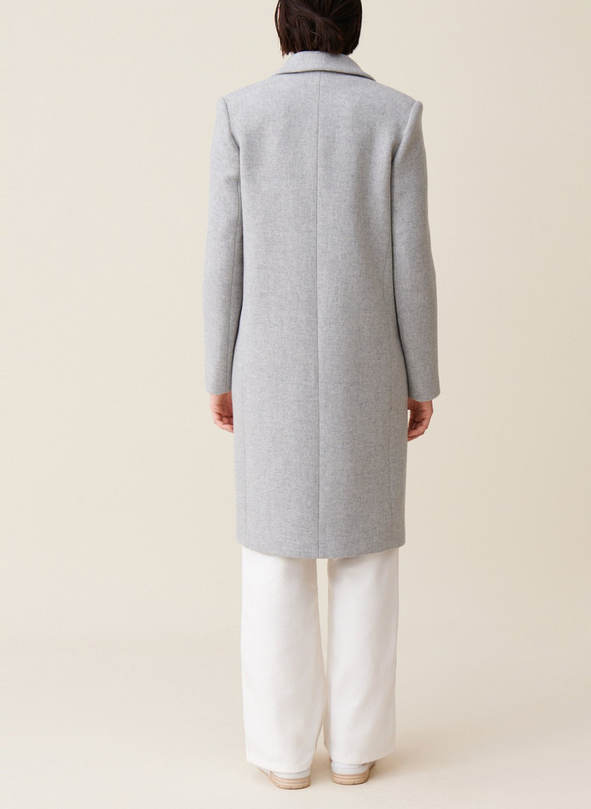 Oversized wool-blend coat with tailored collar CLAUDIE PIERLOT Grey