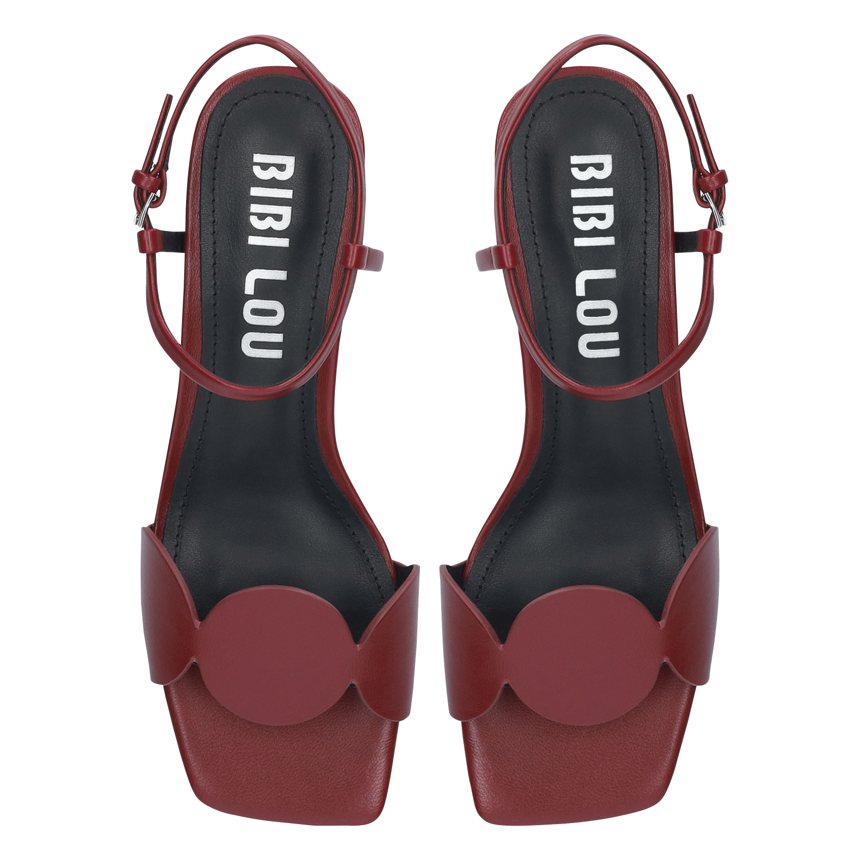 Sandales à talons en cuir  BIBI LOU Rouge