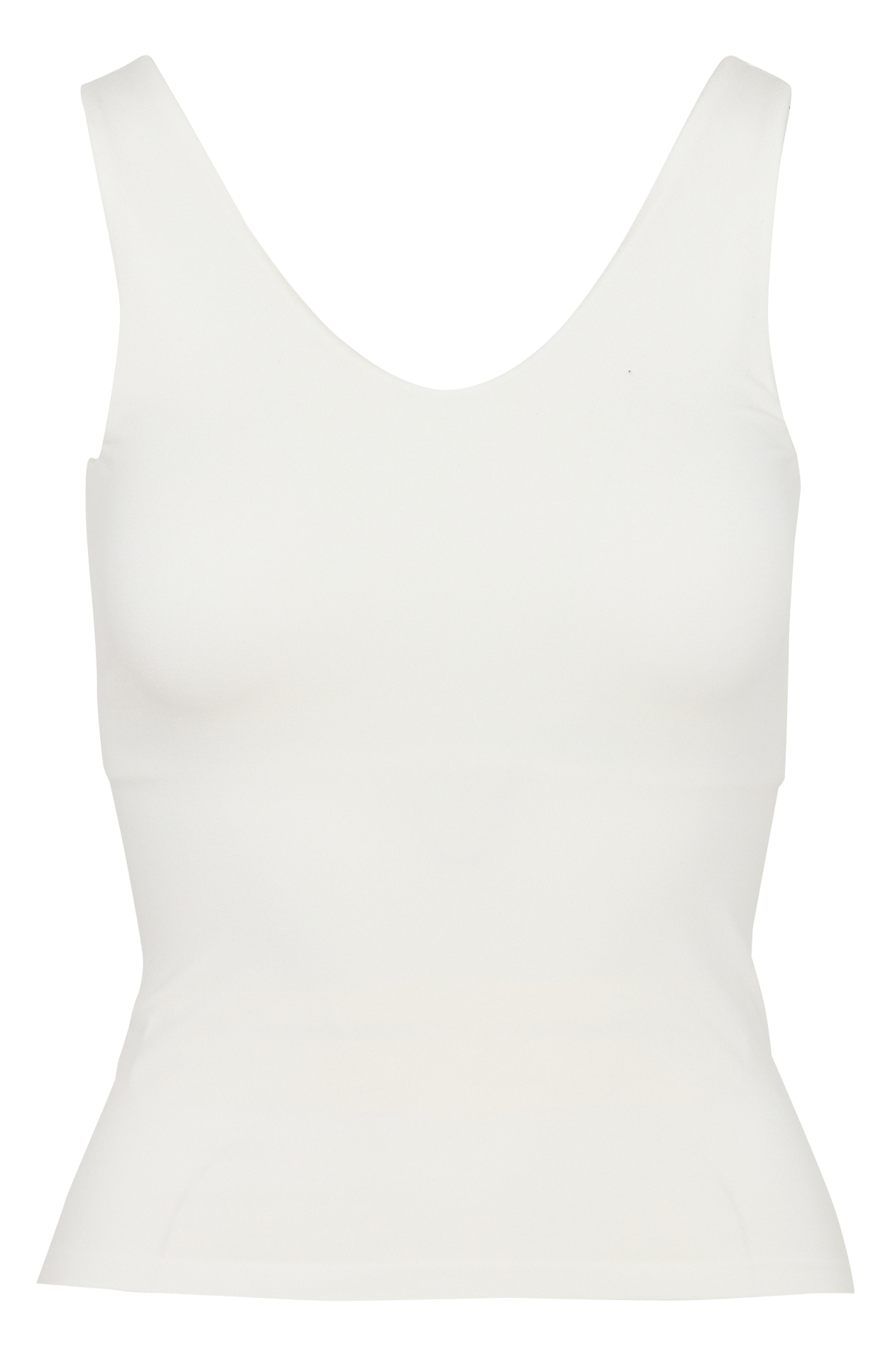 Sleeveless V-neck top YOGA SEARCHER White
