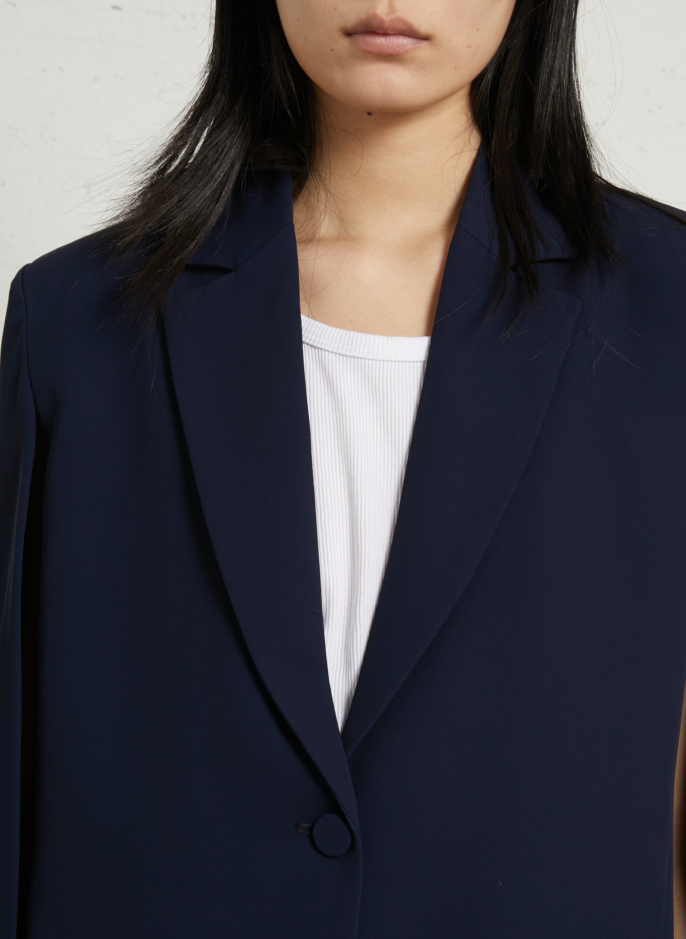 Oversized effen blazercap. IMPERIAL Blauw