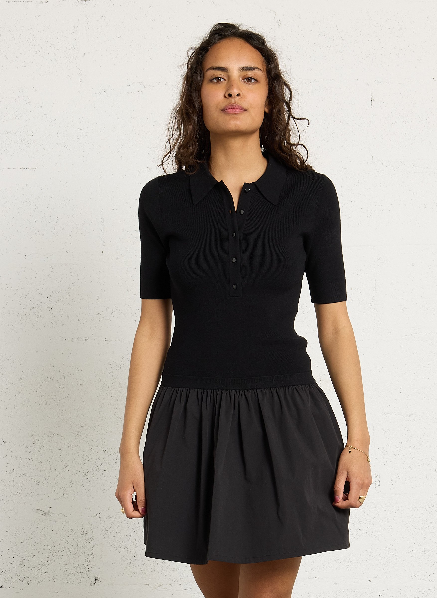 Kurzes Strickkleid PETITE MENDIGOTE Schwarz