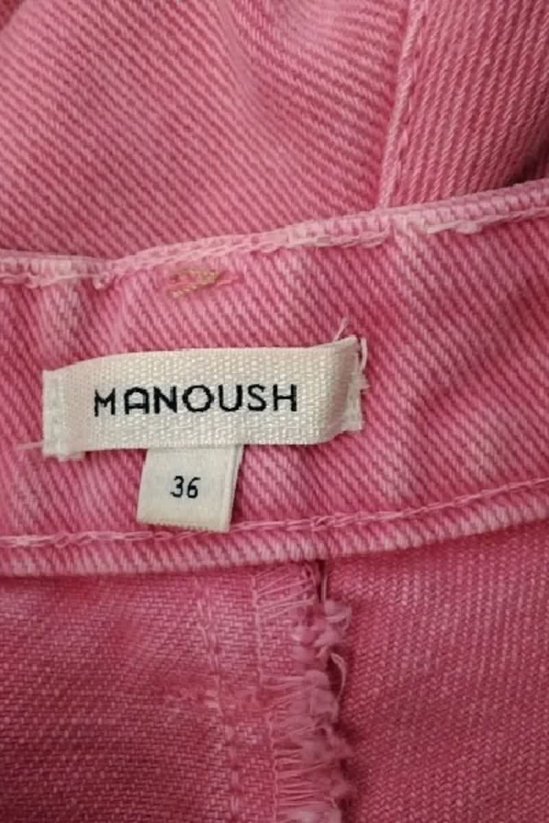 Straight cotton-blend pants Manoush - Seconde Main Pink
