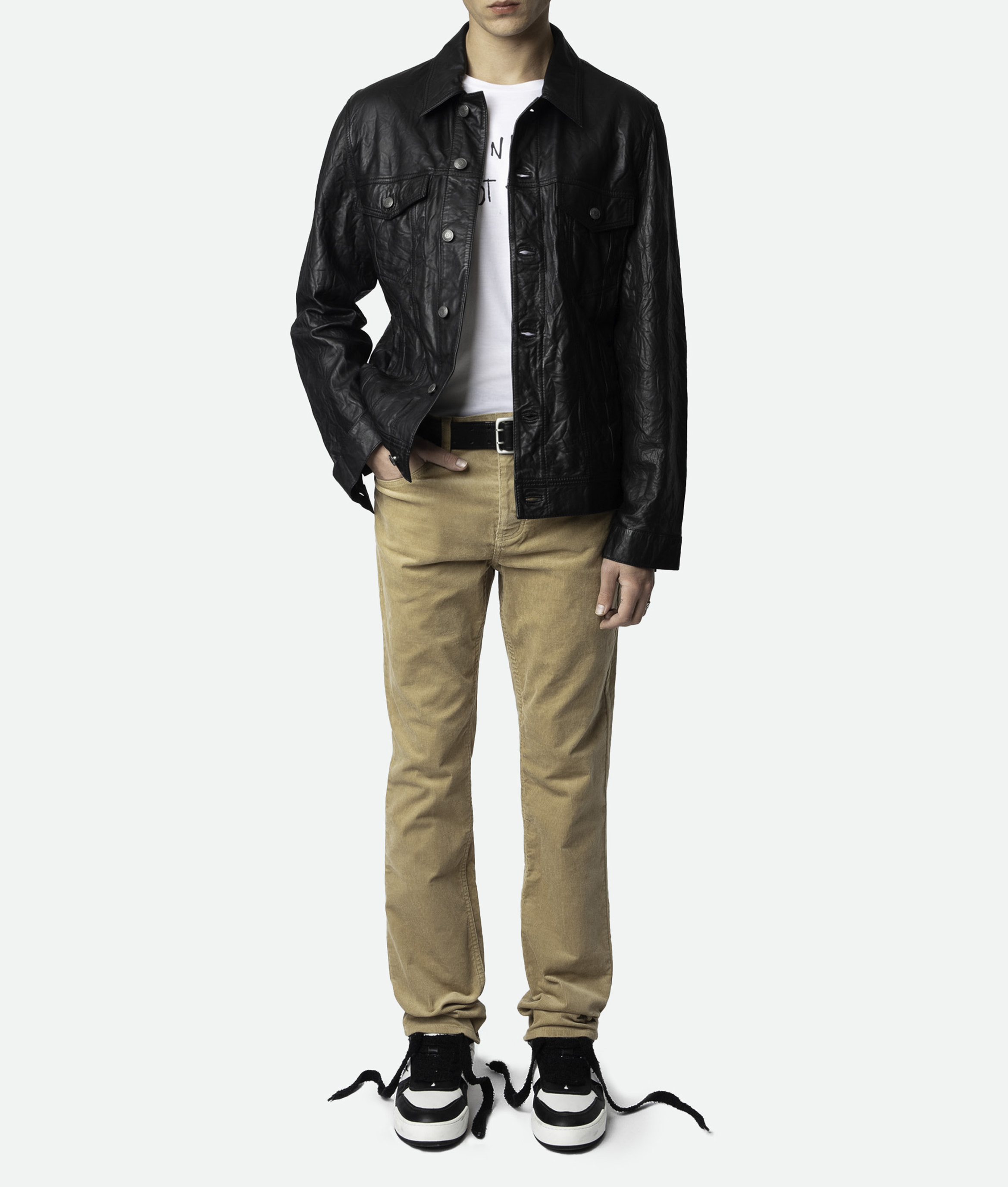 Pantalon ajustée en coton mélangé ZADIG&VOLTAIRE Beige