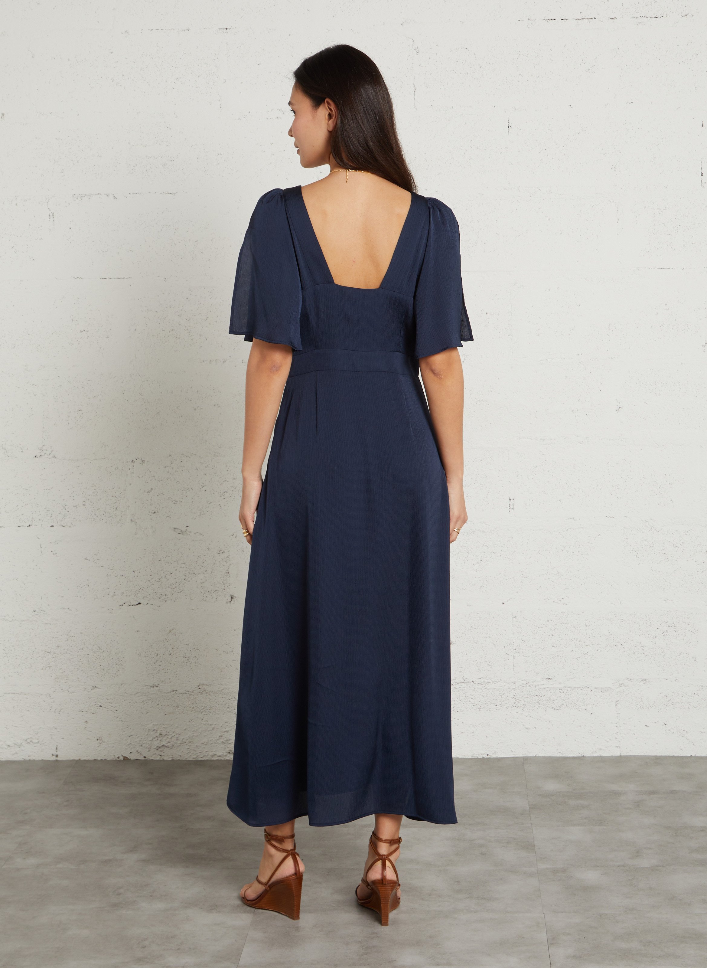 Robe longue évasée MAISON 123 Bleu