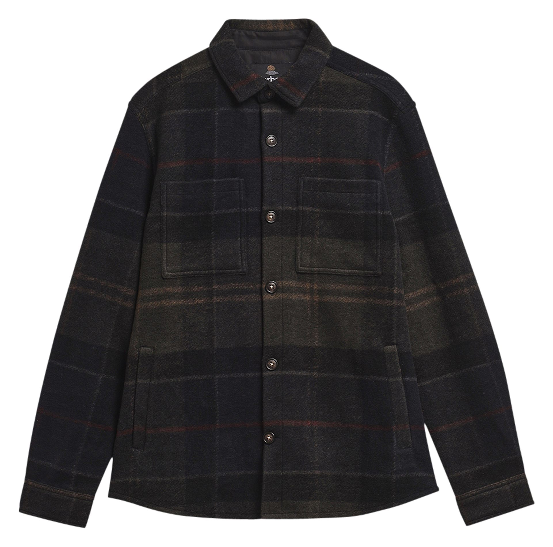 Chemise col classique à carreaux BARBOUR Vert