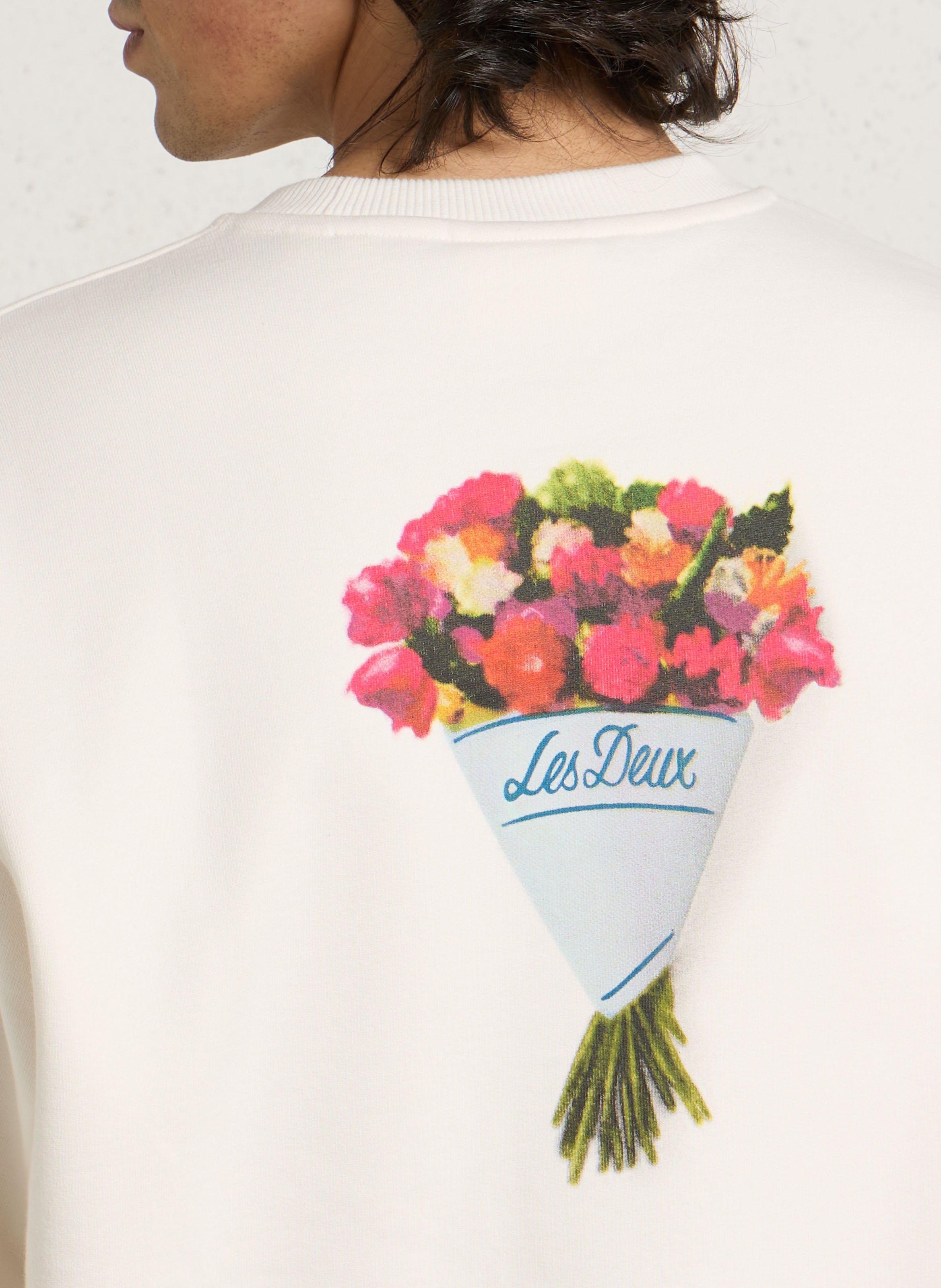 Rundhals-Sweatshirt aus Bio-Baumwolle LES DEUX Beige