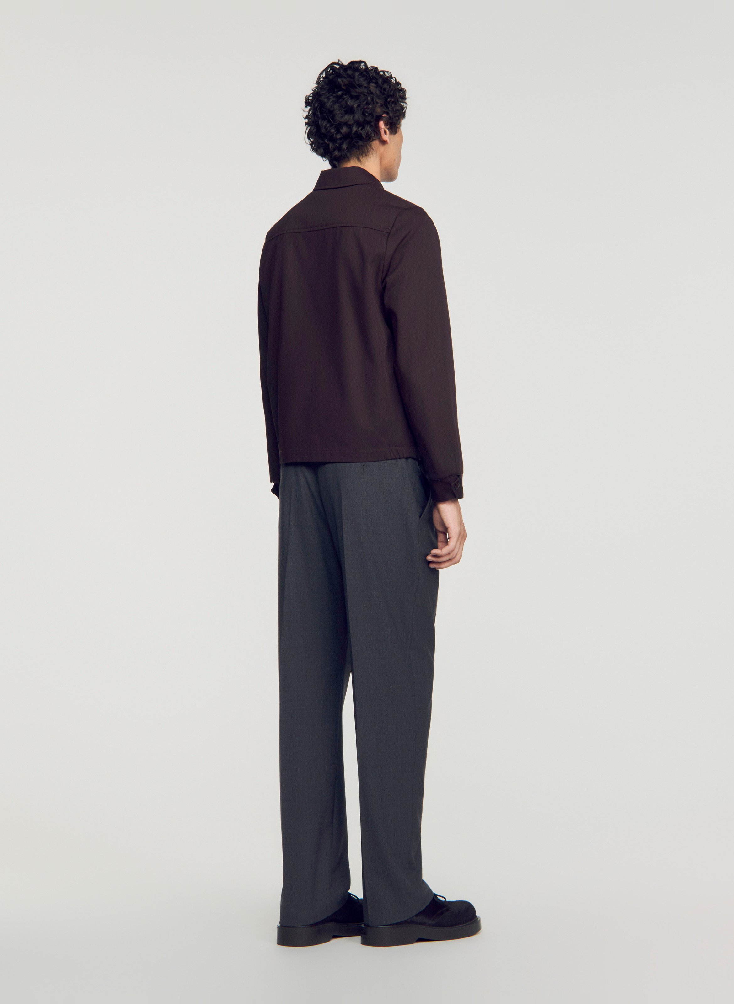 Regular-fit, katoenen jack SANDRO Bruin