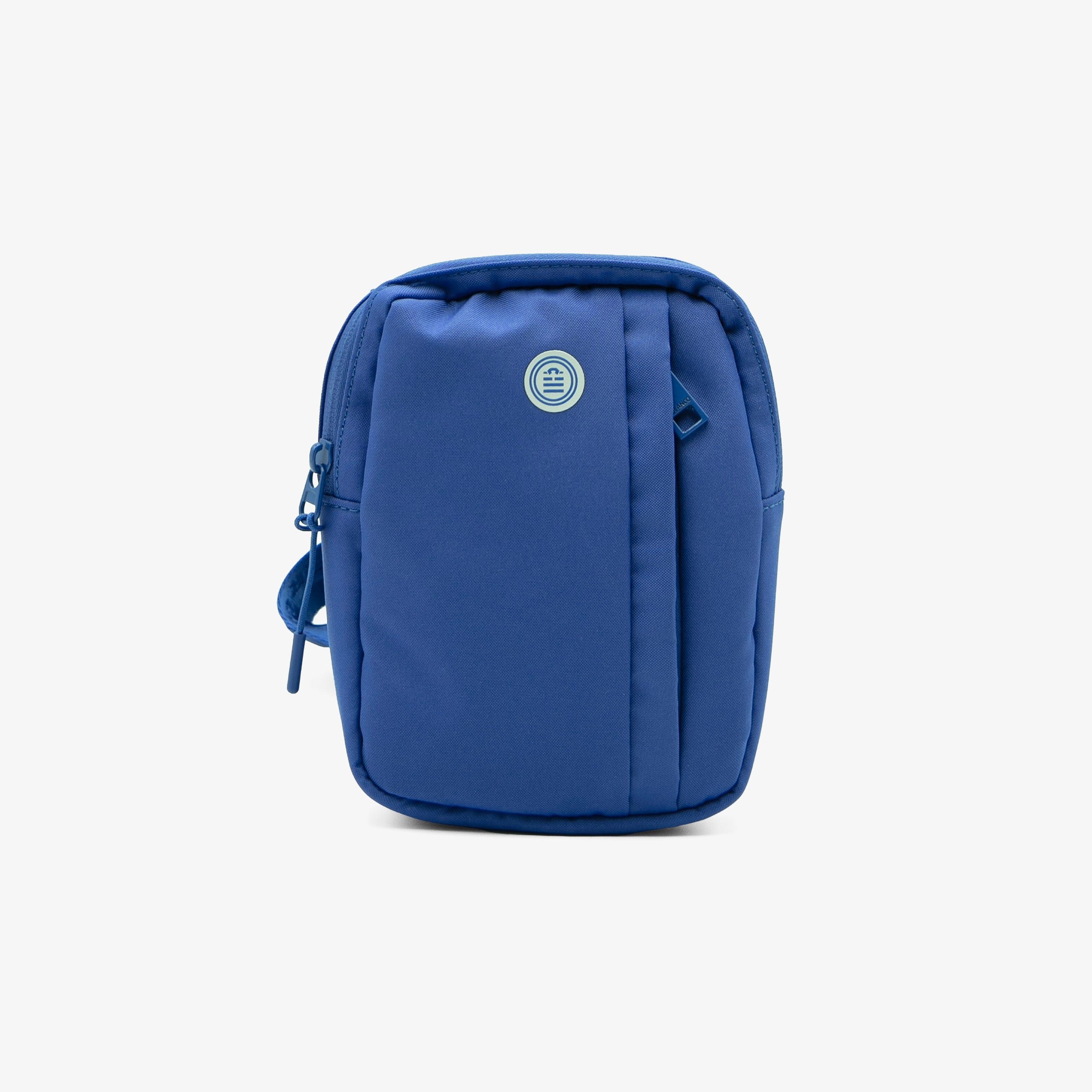 Grained leather-look crossbody bag SERGE BLANCO Blue