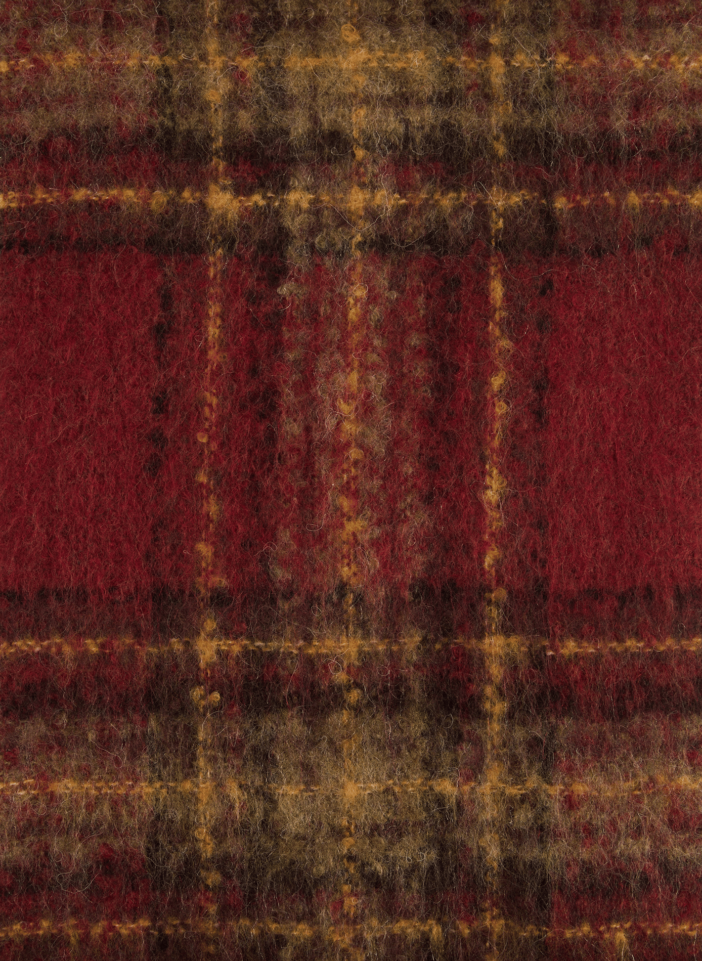 Checked scarf with fringed edges SAISON 1865 Red