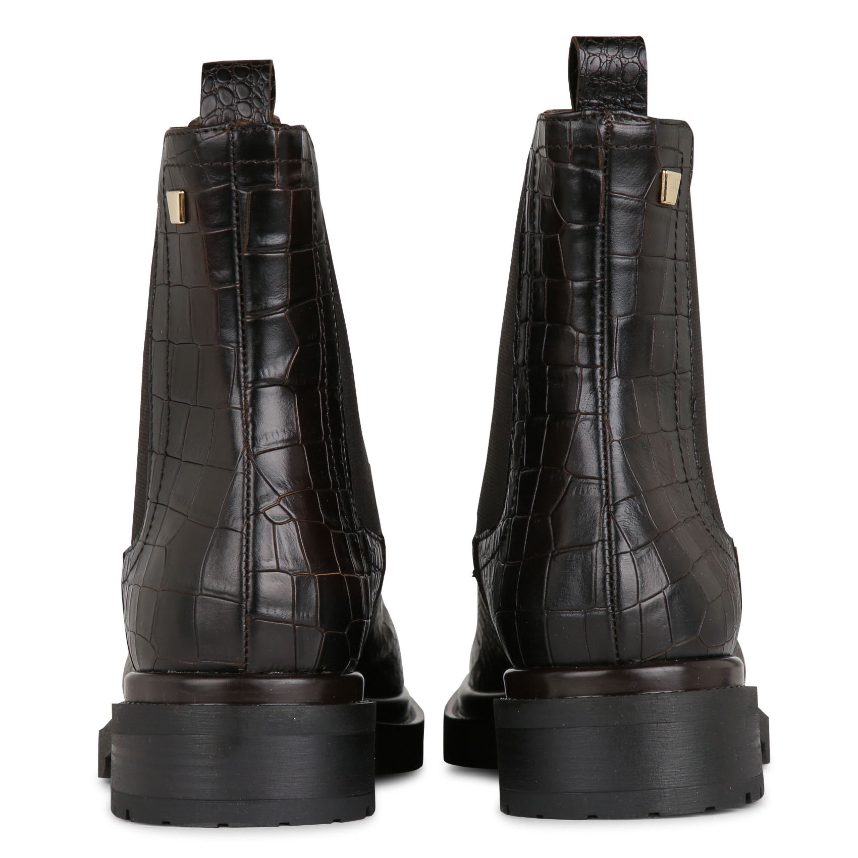 Bottines en cuir embossés croco  JB MARTIN Marron