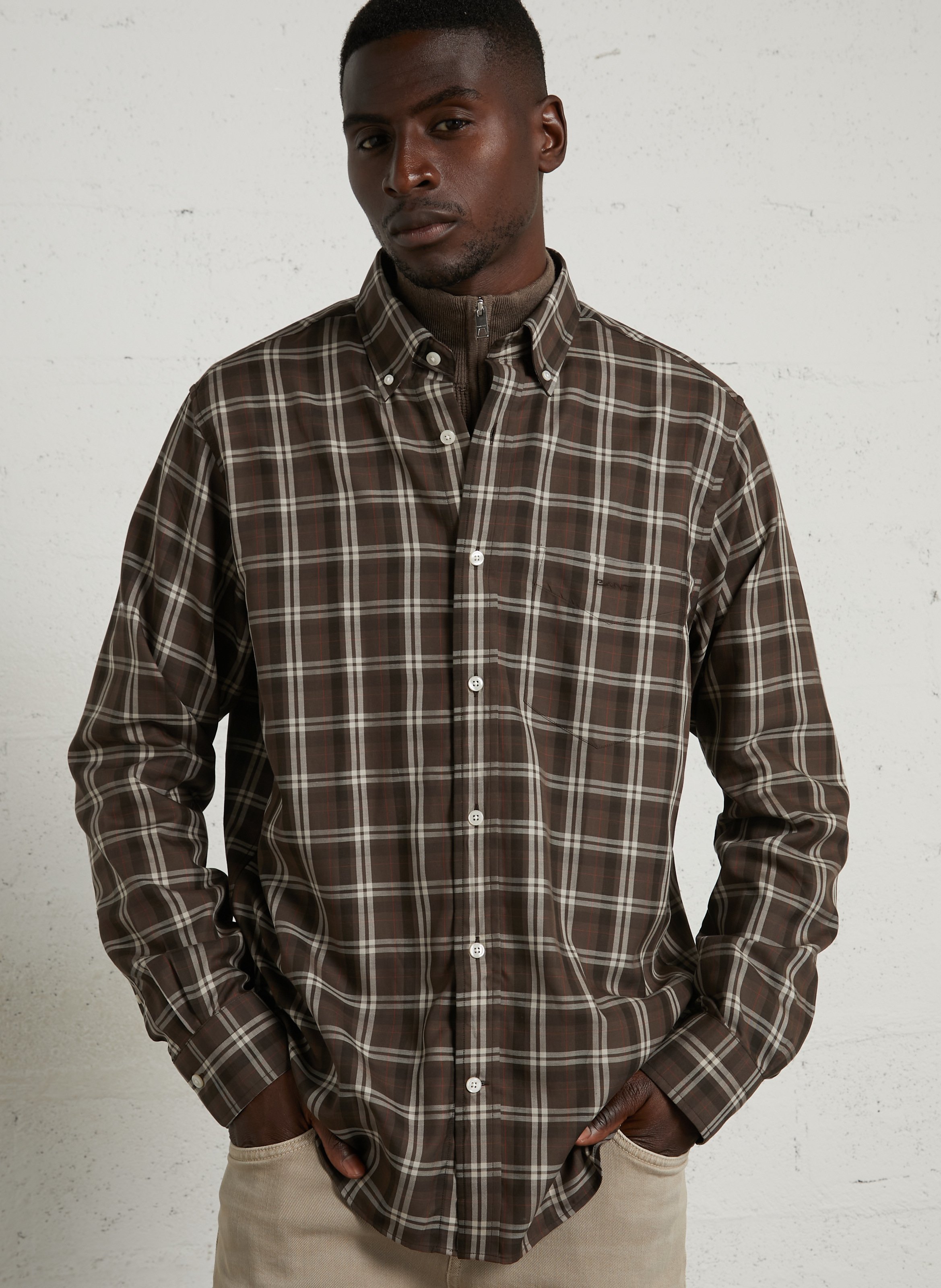  Chemise regular-fit col américain GANT Beige