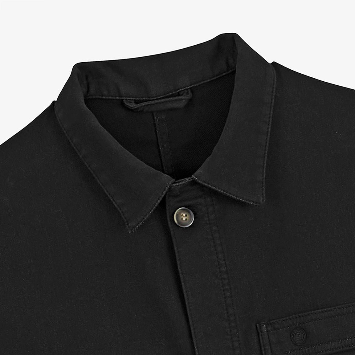 Worker jacket wendel chevron black cotton. SERGE BLANCO Black