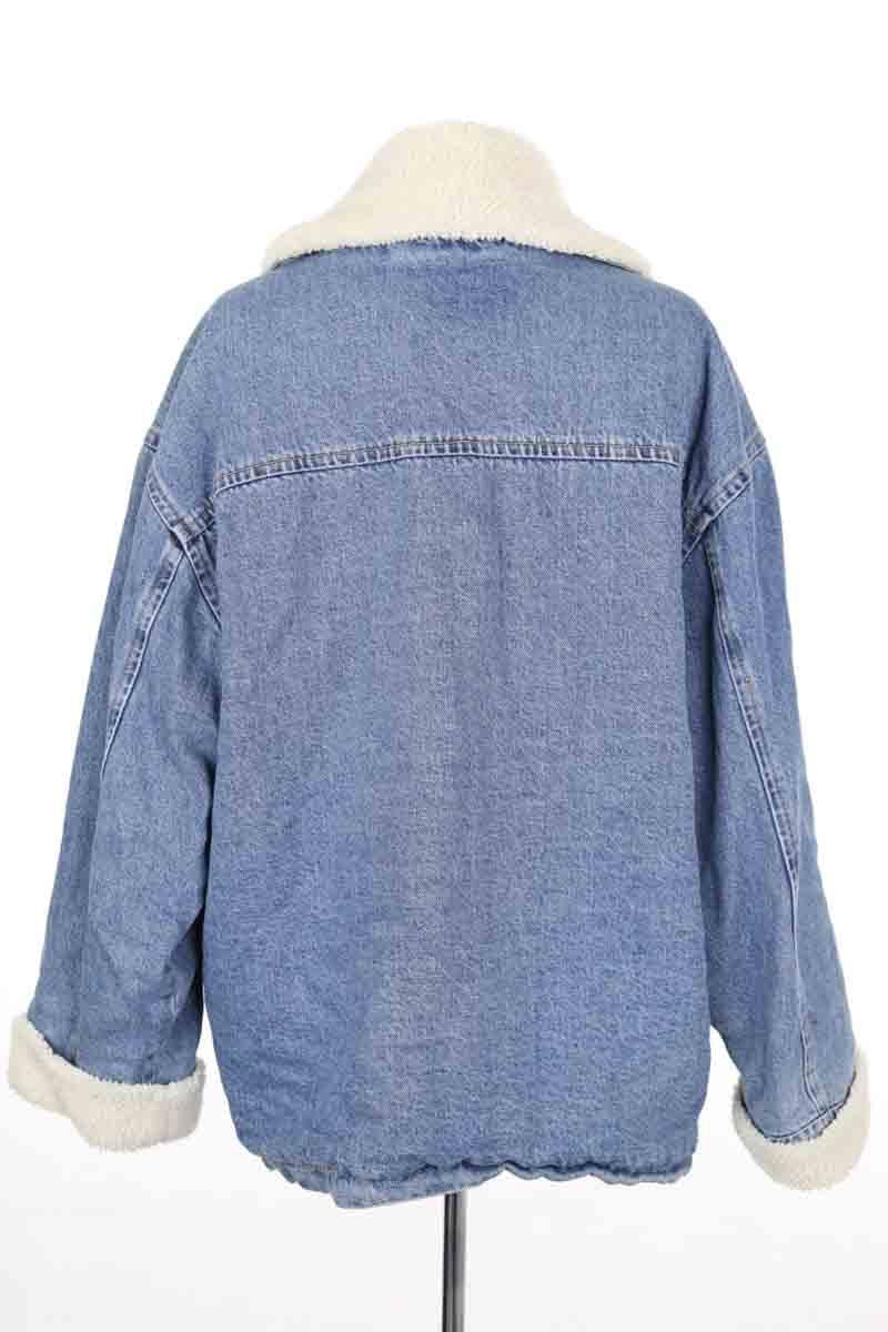 Regular-fit organic cotton jacket with sherpa collar LEVI'S - Seconde main Blue