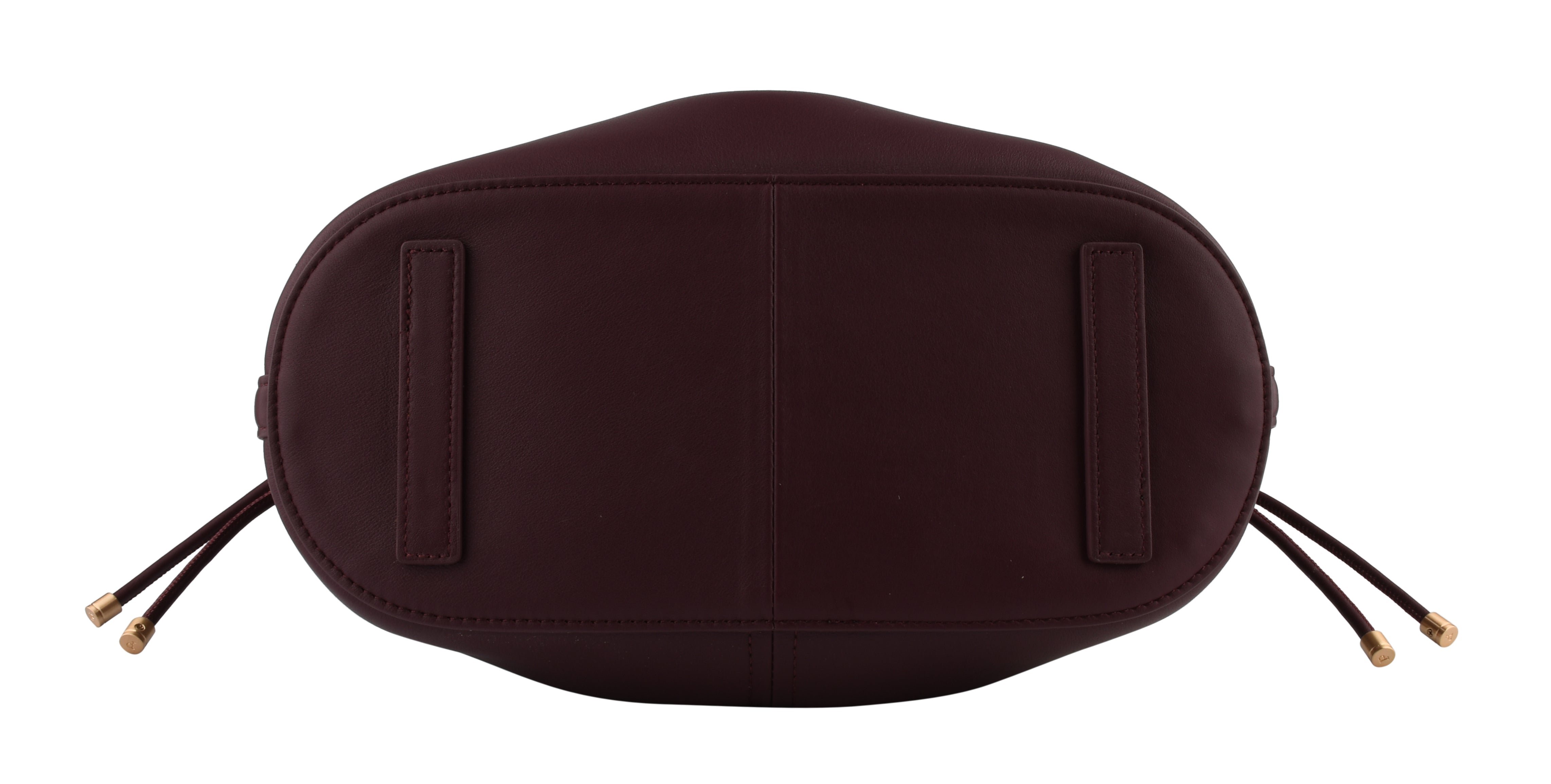 Calfskin leather handbag POURCHET Red