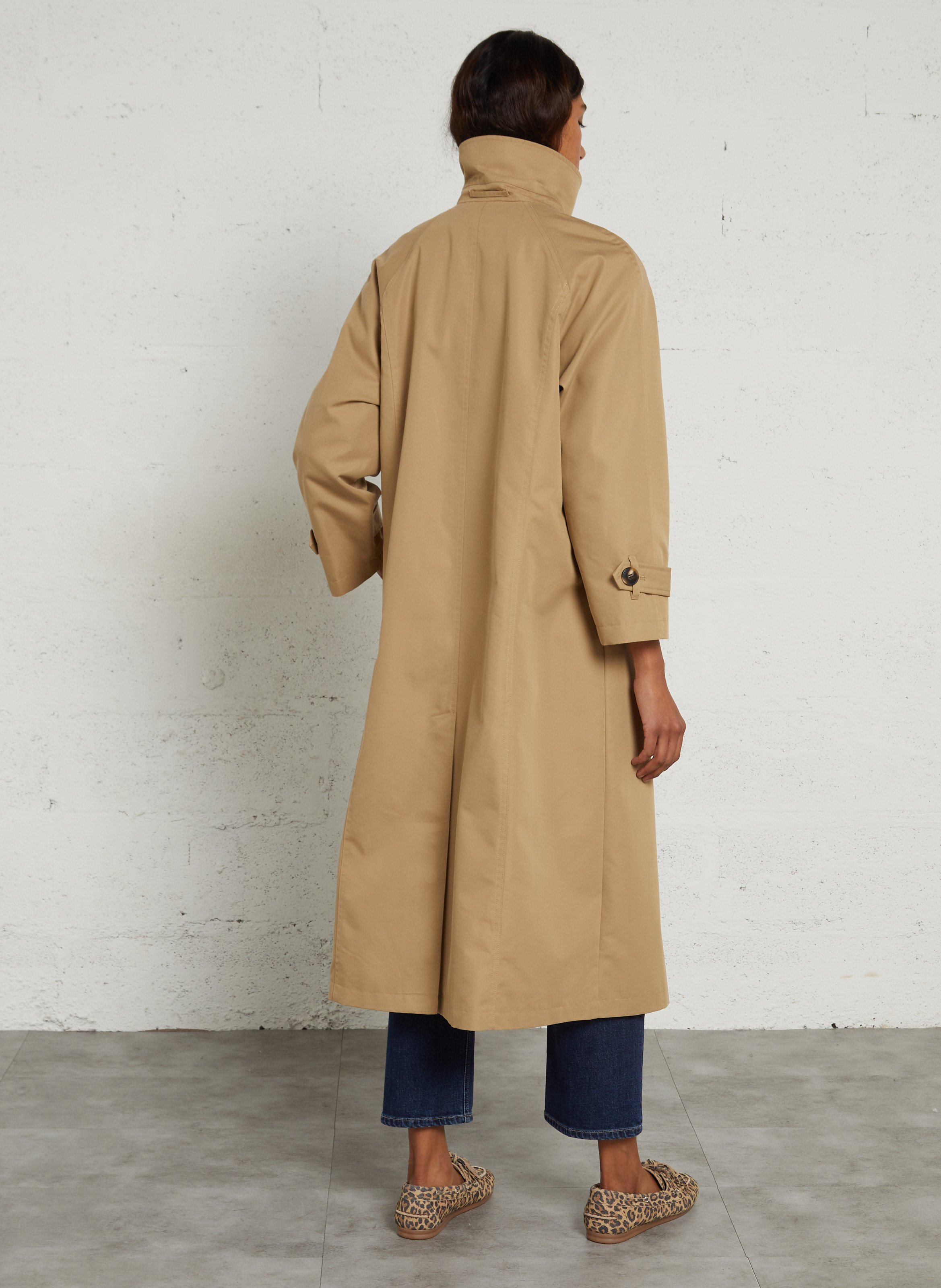 Relaxed-fit trench coat in cotton blend HOD PARIS Beige