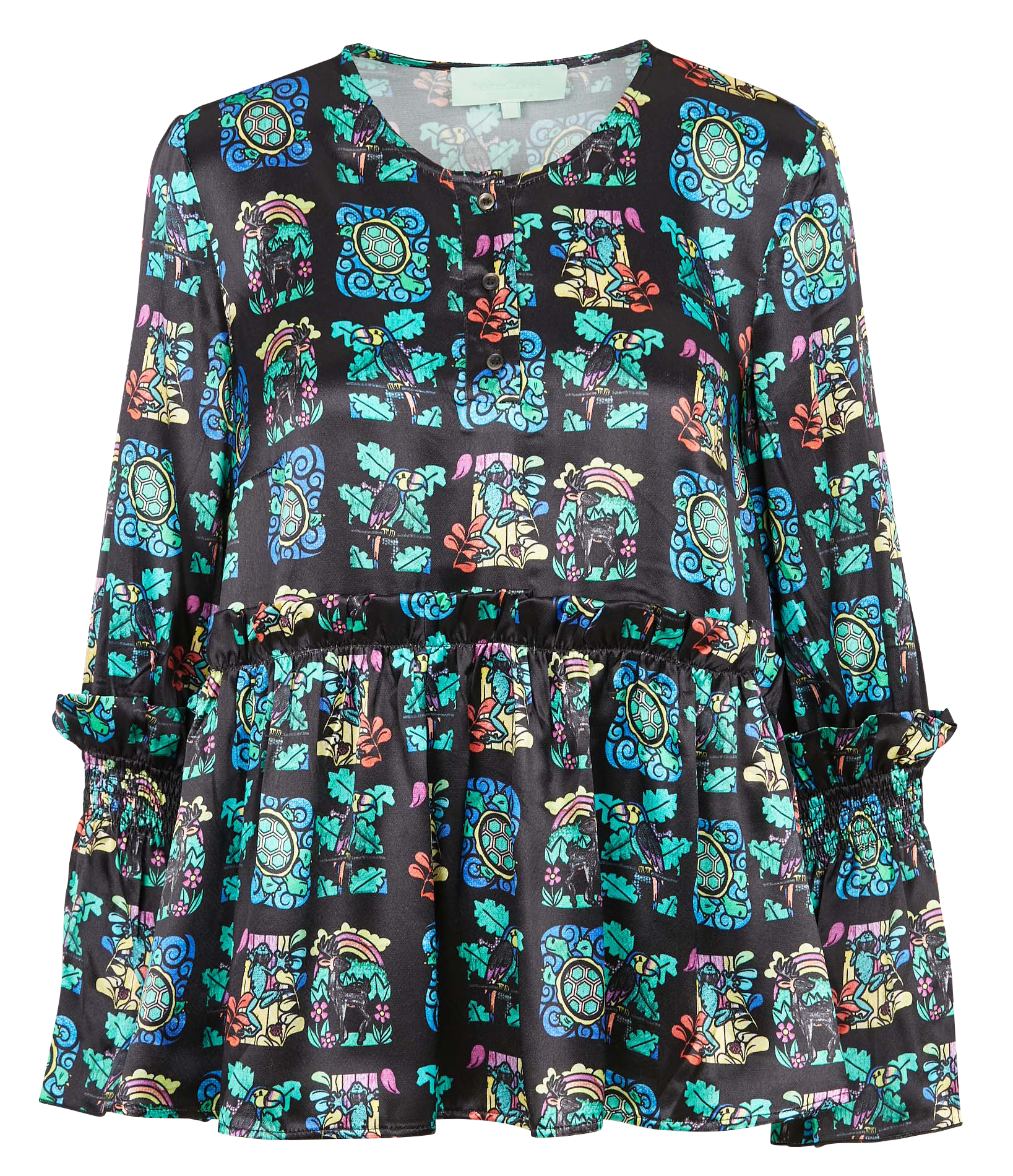 Printed round-neck blouse HEIMSTONE Multicolored