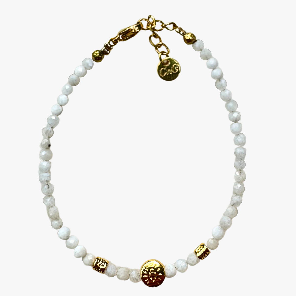 Moonstone bracelet GINANDGER Blue