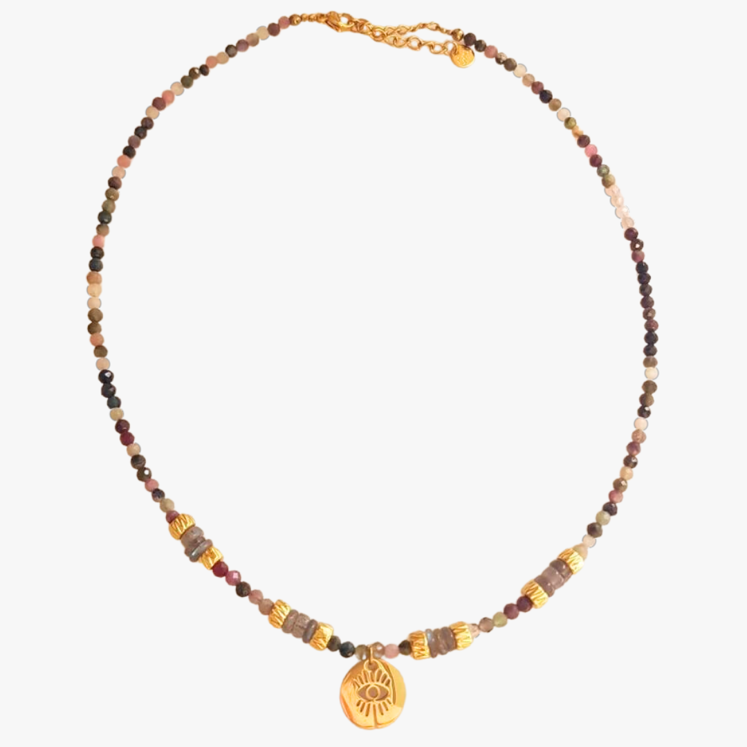 Tourmaline necklace GINANDGER Multicolored