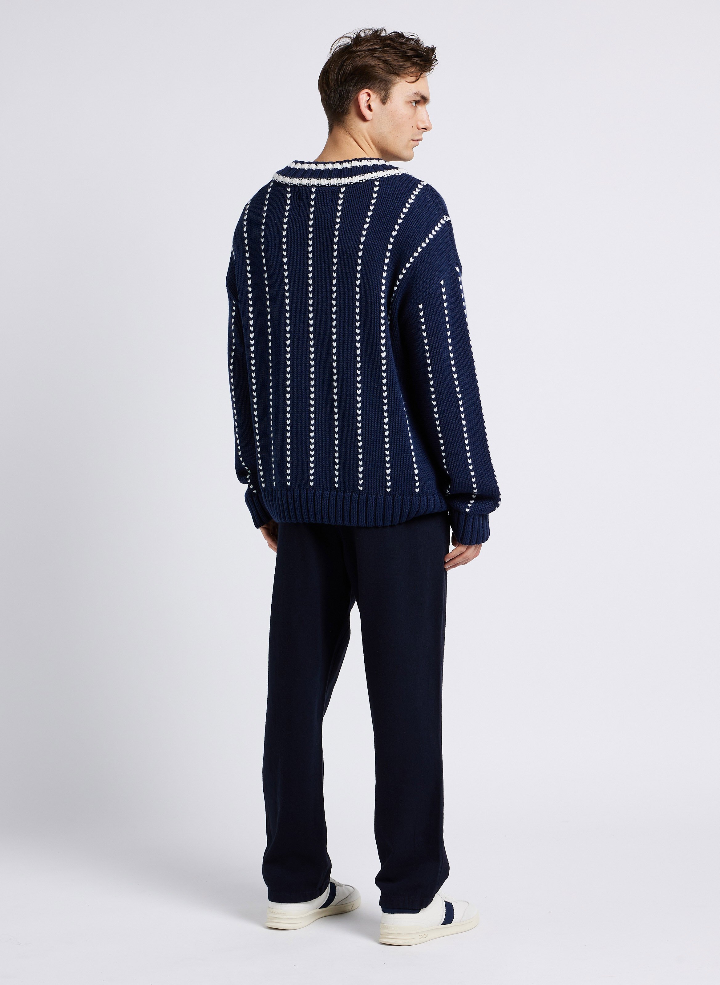 Pantalon droit en coton biologique KNOWLEDGE COTTON APPAREL Bleu