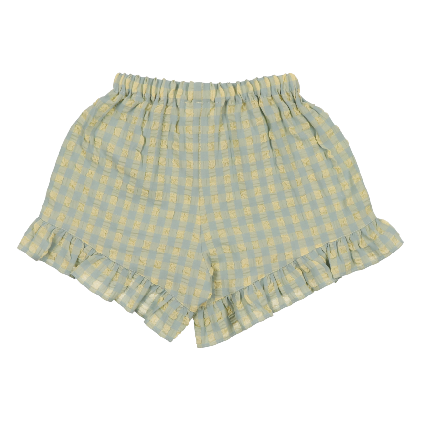 Kurze Hose aus Baumwollmischung mit Karomuster THE NEW SOCIETY Gelb