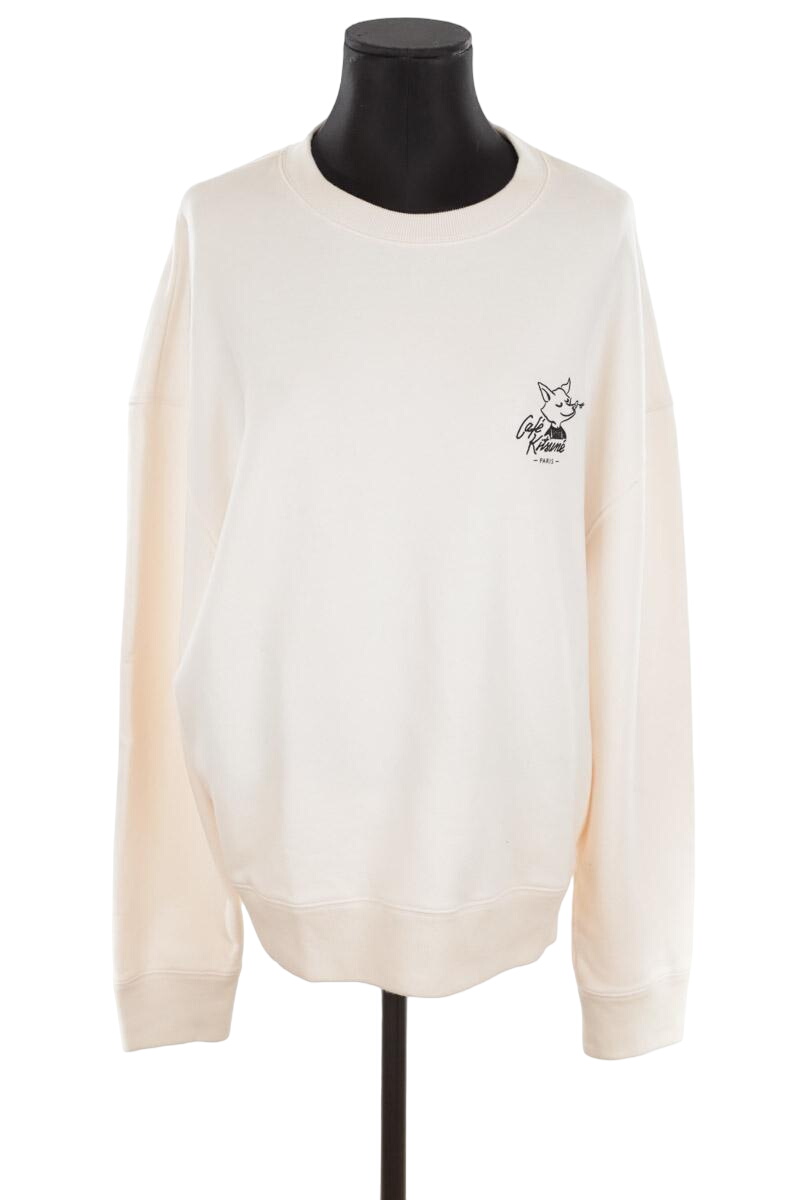 Pull en coton MAISON KITSUNÉ - Seconde main Blanc