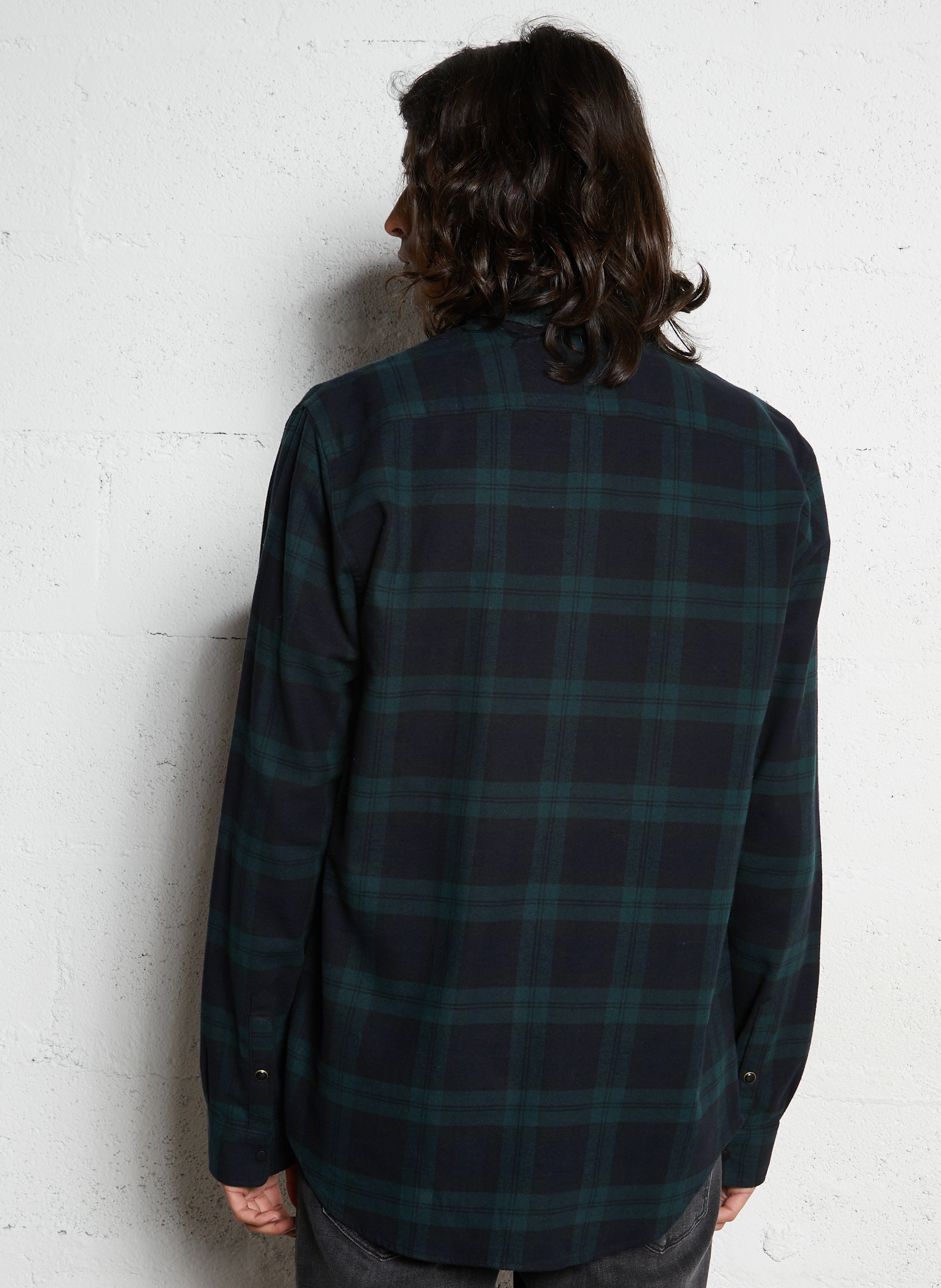 Gerade Baumwollhemd mit Karomuster IKKS Grun