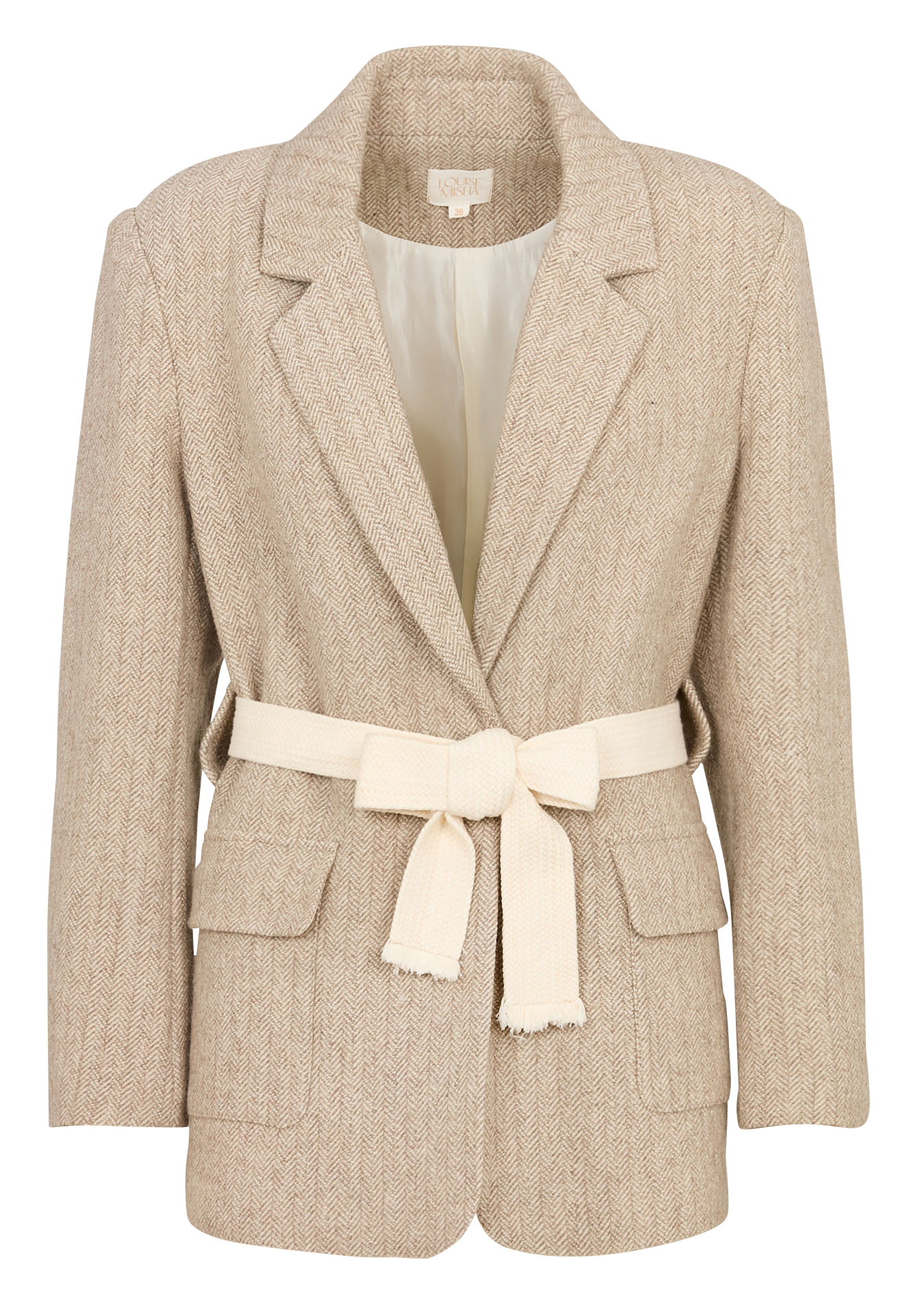 Veste tailleur en laine mélangée LOUISE MISHA Beige