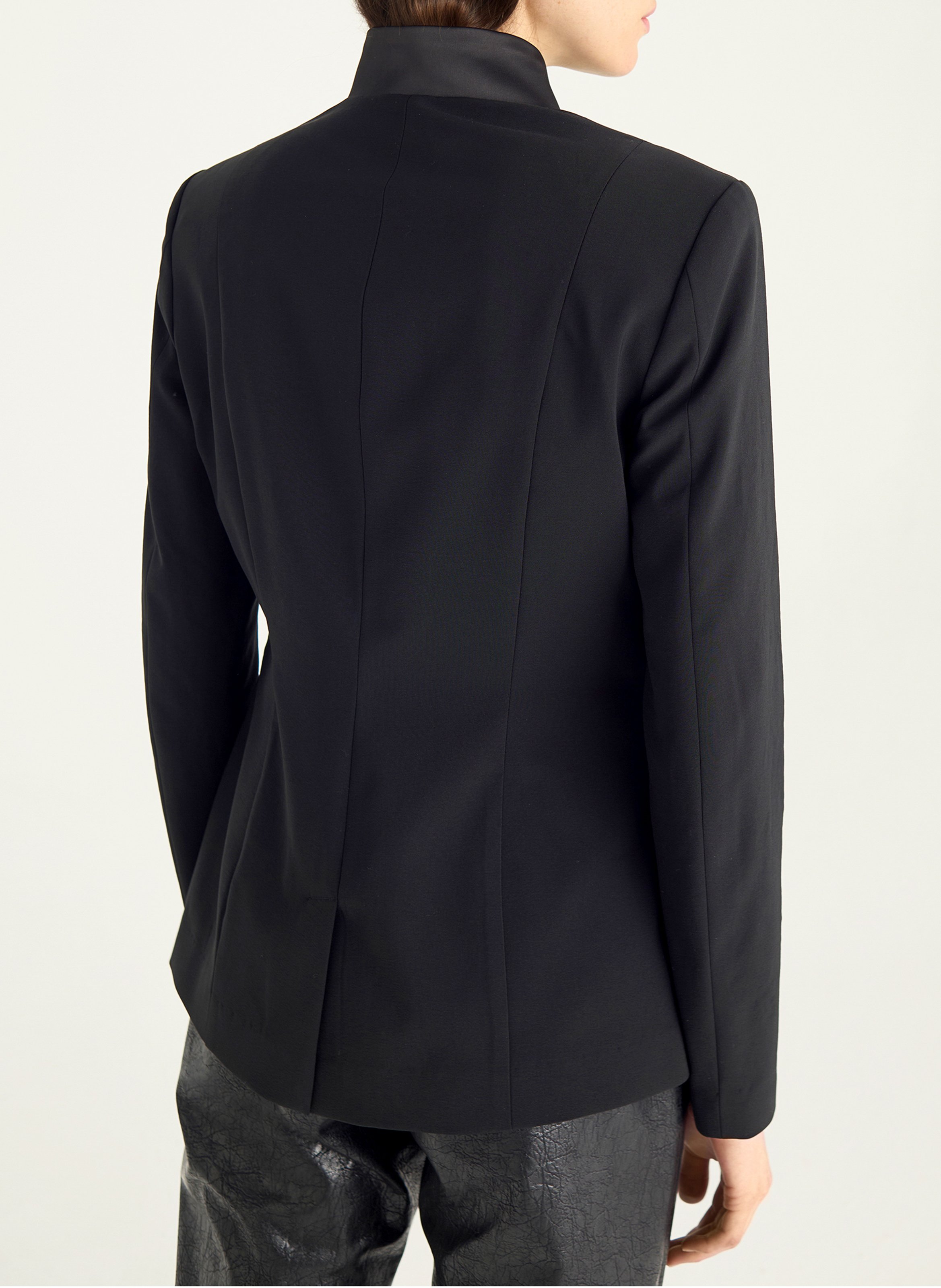Veste tailleur cintrée asymétrique COTELAC Noir