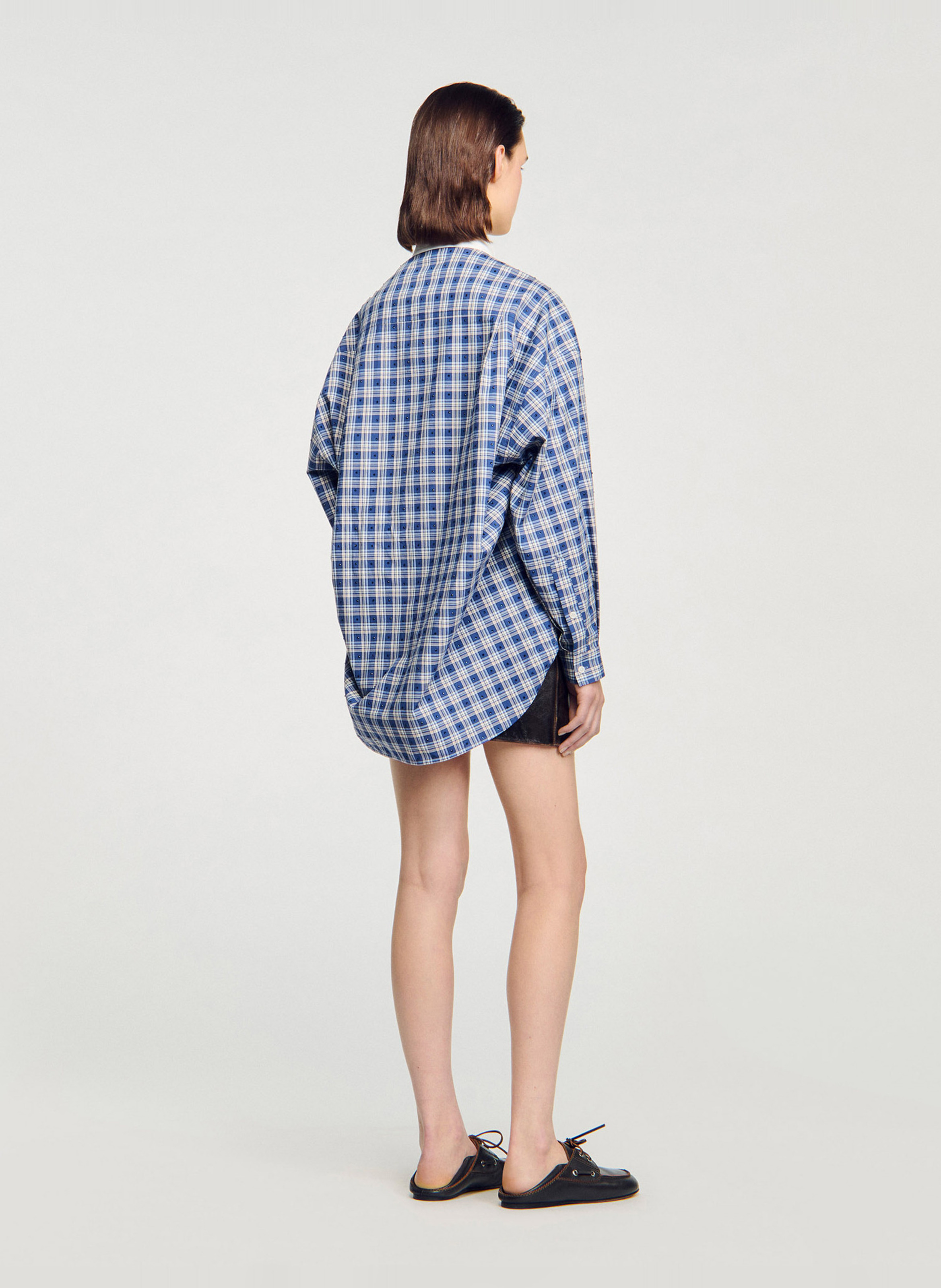 Blouse met klassieke kraag SANDRO Blauw