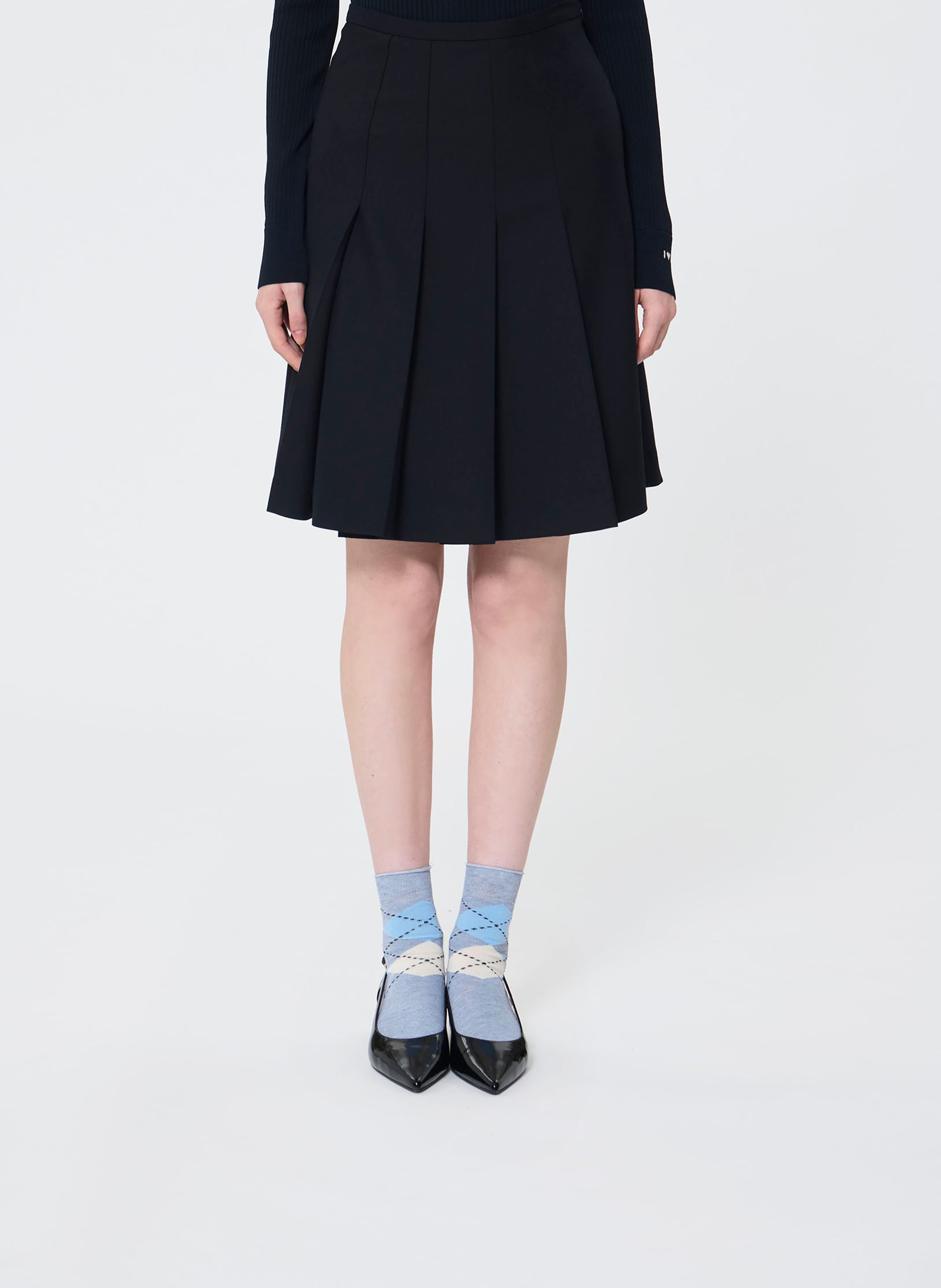 Short wool skirt TARA JARMON Blue