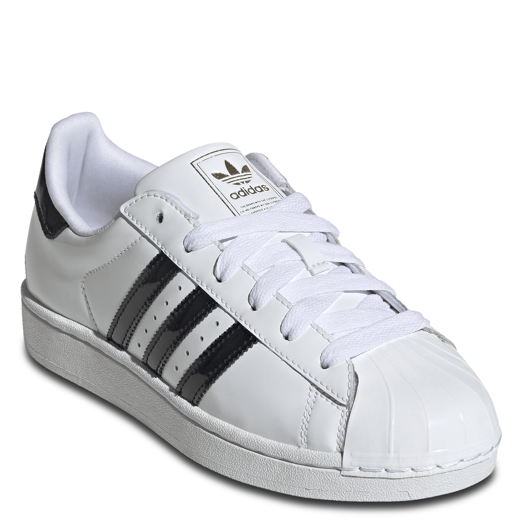 Baskets basses en cuir ADIDAS Blanc