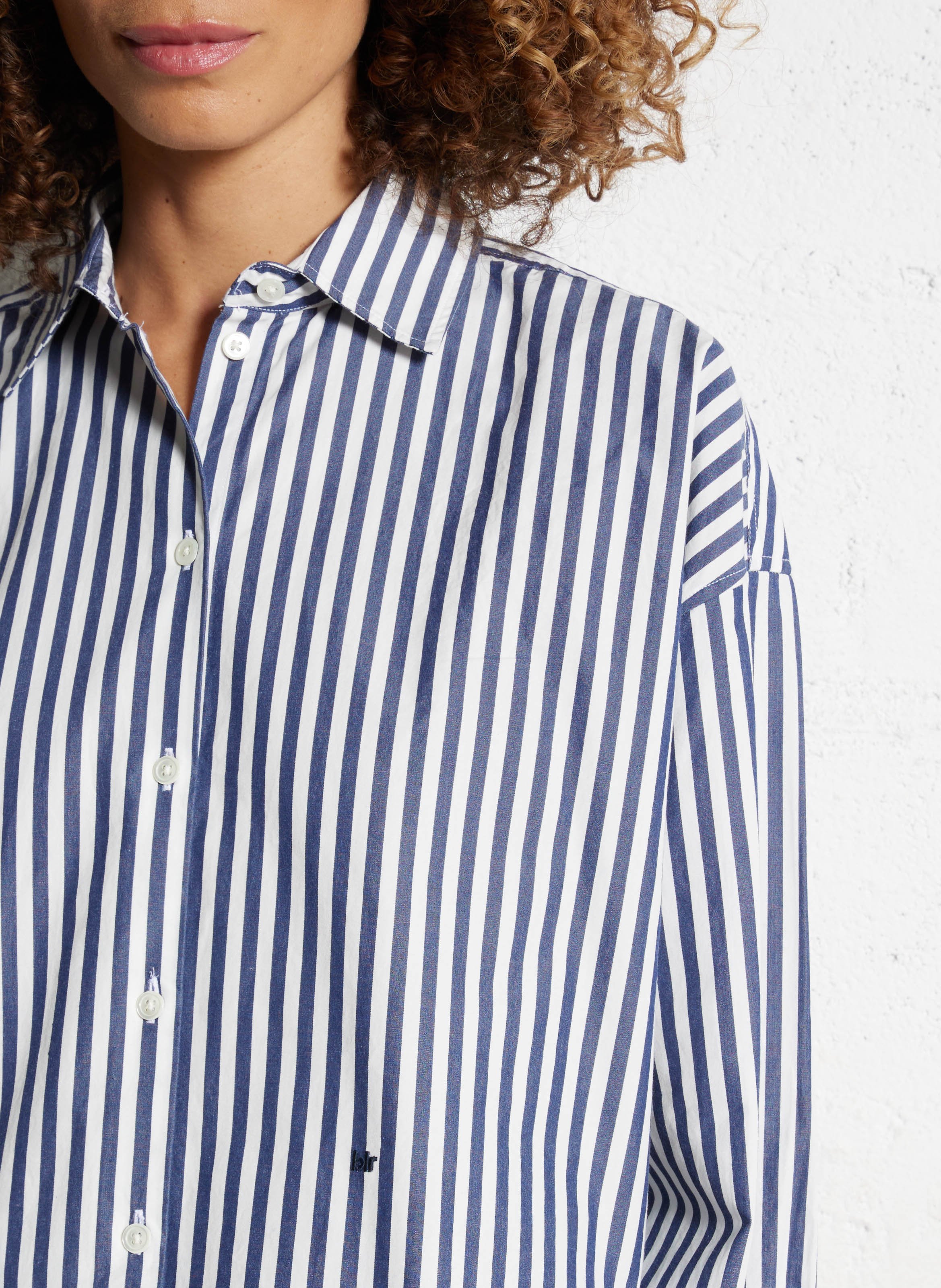 Katoenen oversized blouse BELLEROSE Blauw