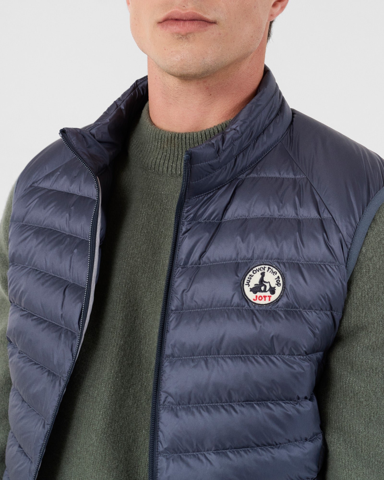 Blue stone sleeveless padded jacket JOTT Blue