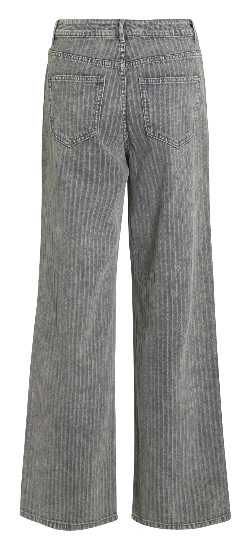 Jean flare rayé en coton VILA Gris