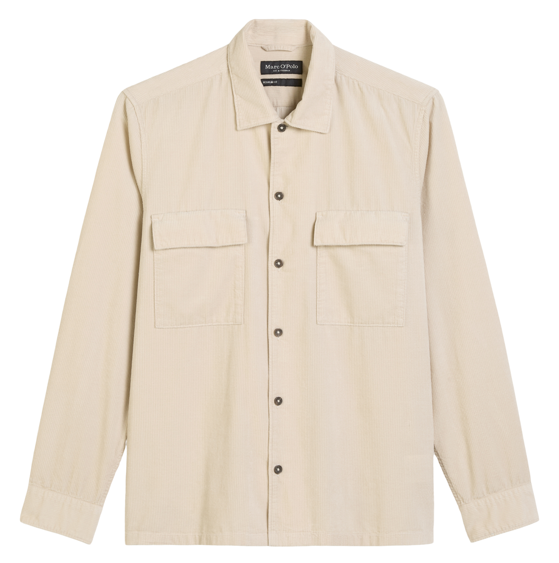 Chemise col classique en coton MARC O'POLO Beige