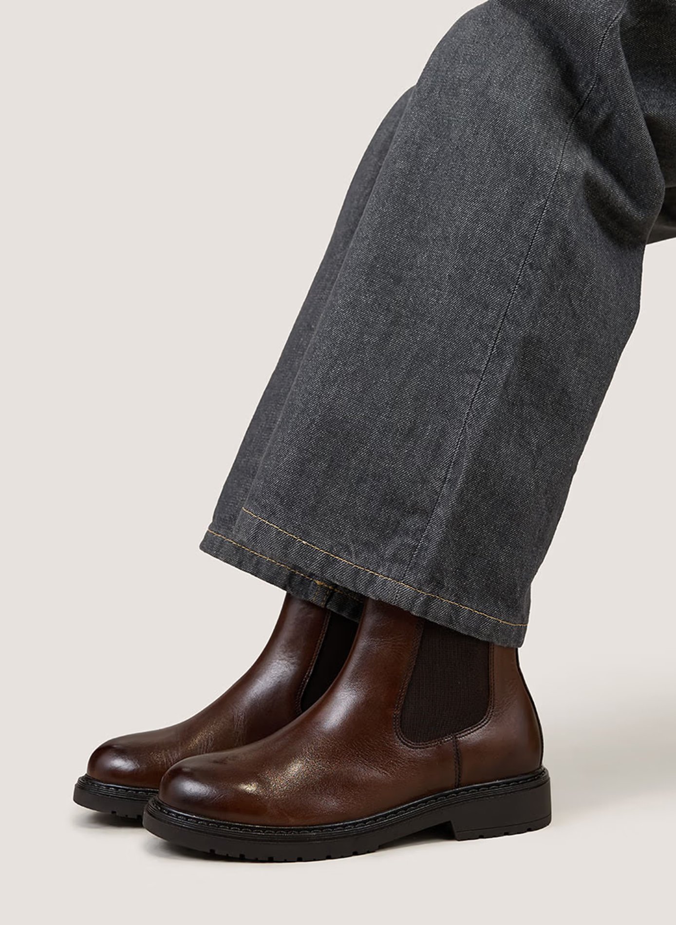 Bianca leather ankle boots JONAK Brown