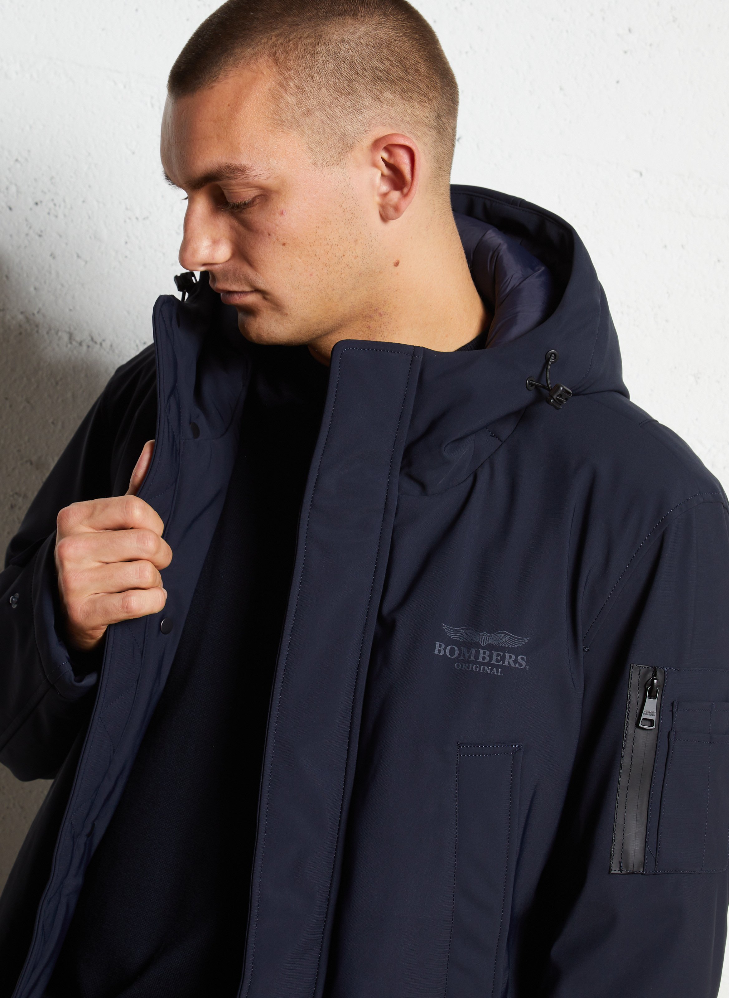 Parka à capuche BOMBERS ORIGINAL Bleu