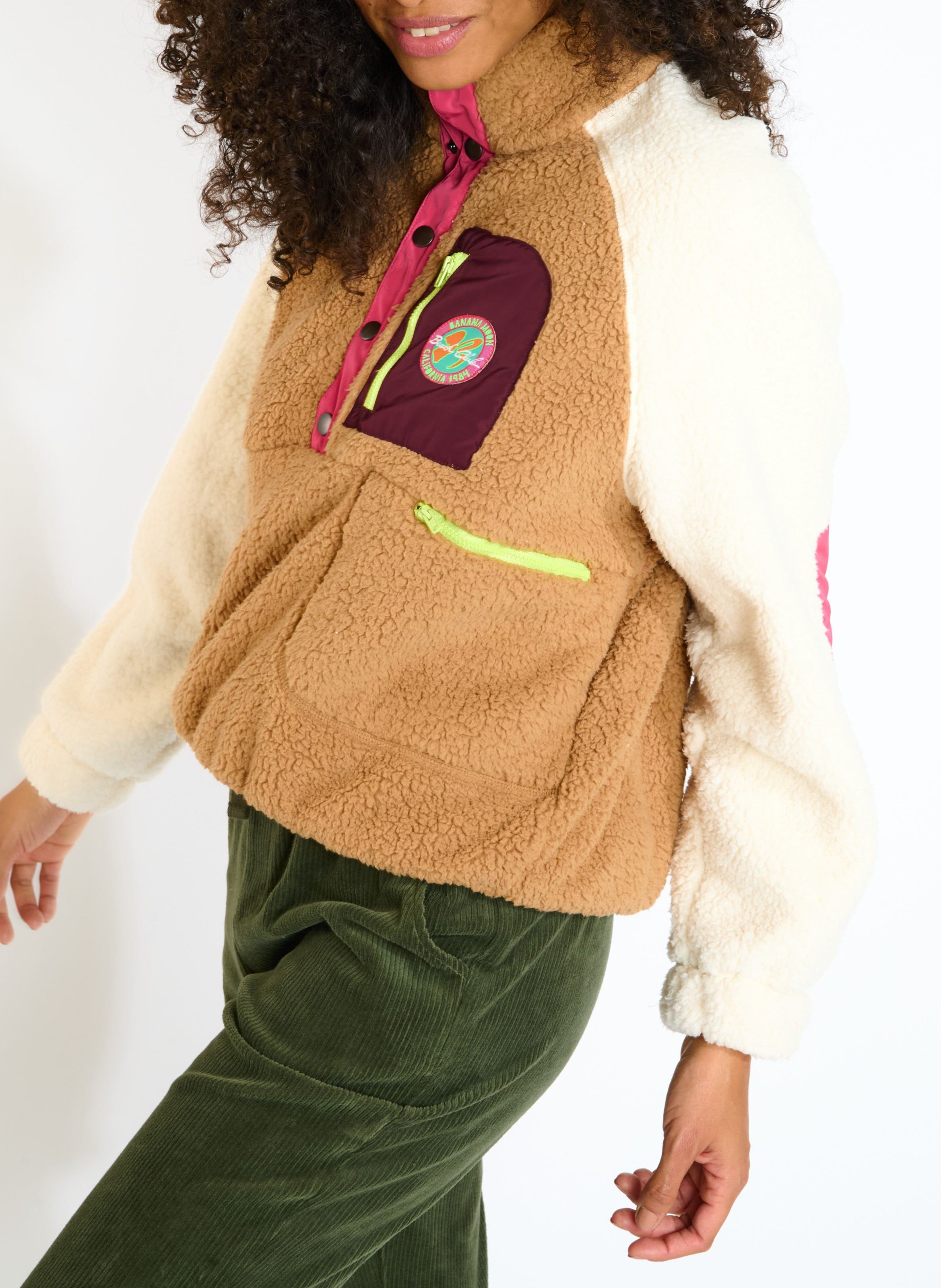 Polaire col montant BANANA MOON Marron