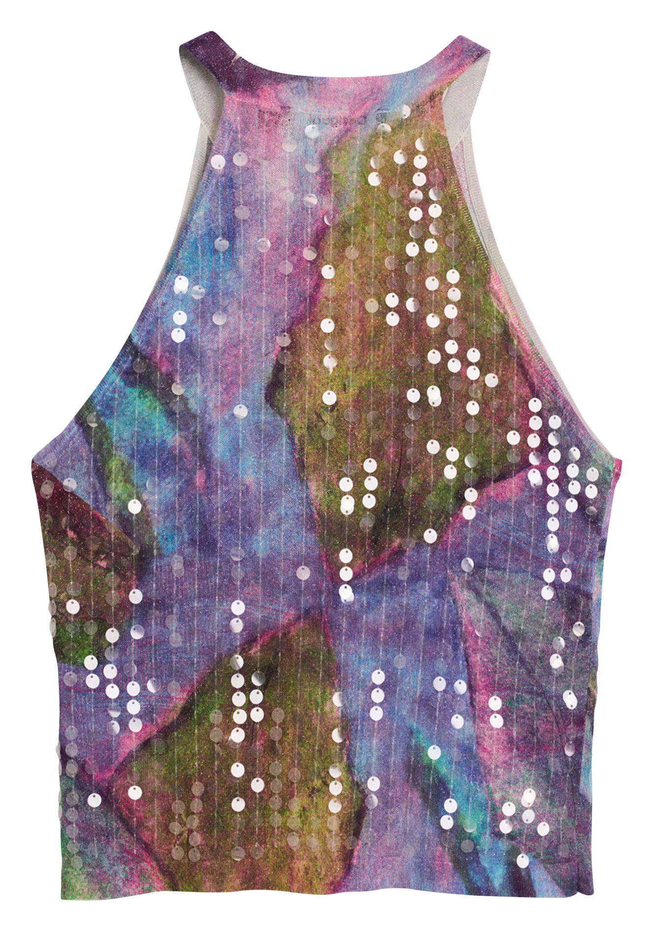 Top droit col halter imprimé DESIGUAL Rouge