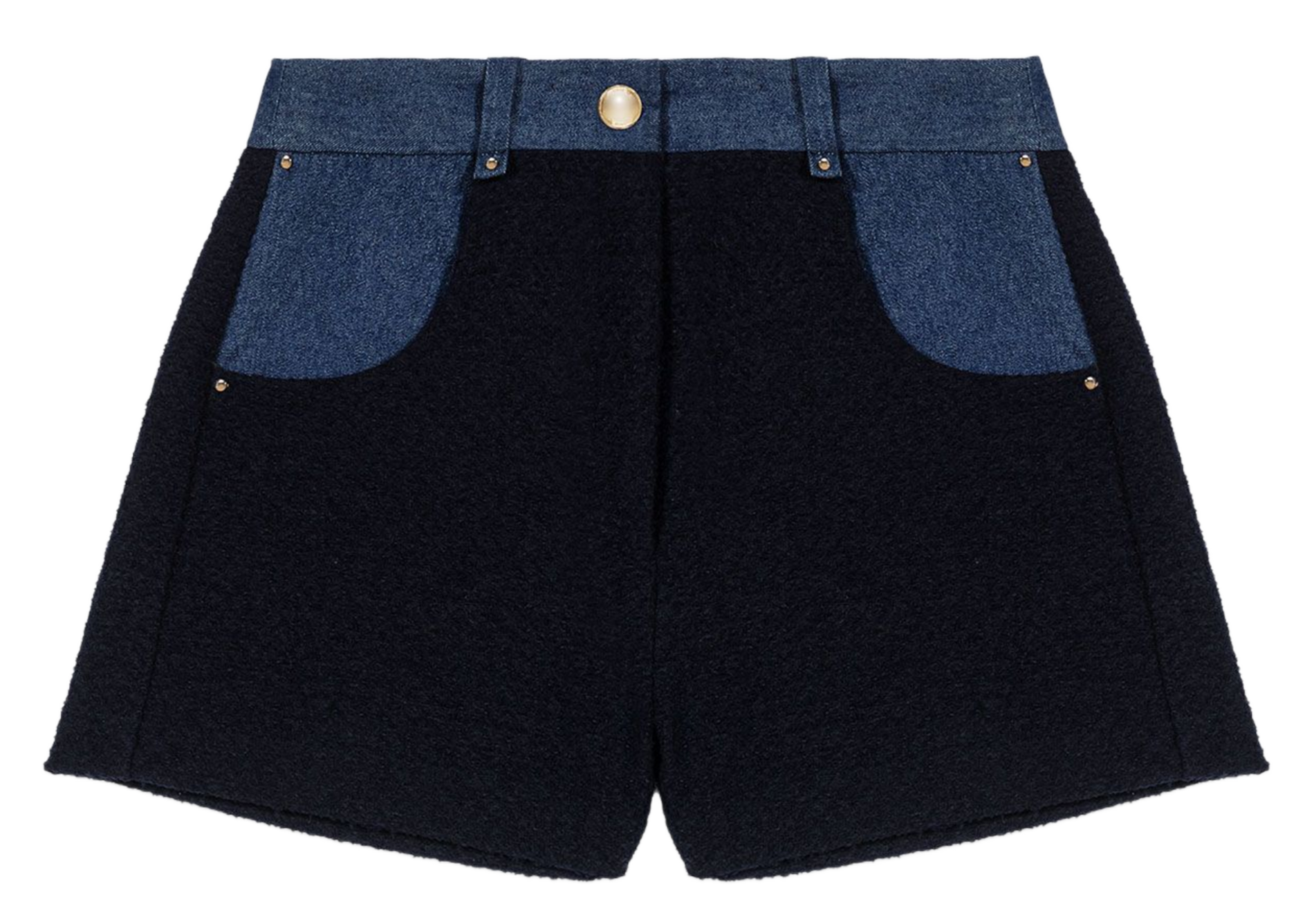 Short en denim MAJE Bleu