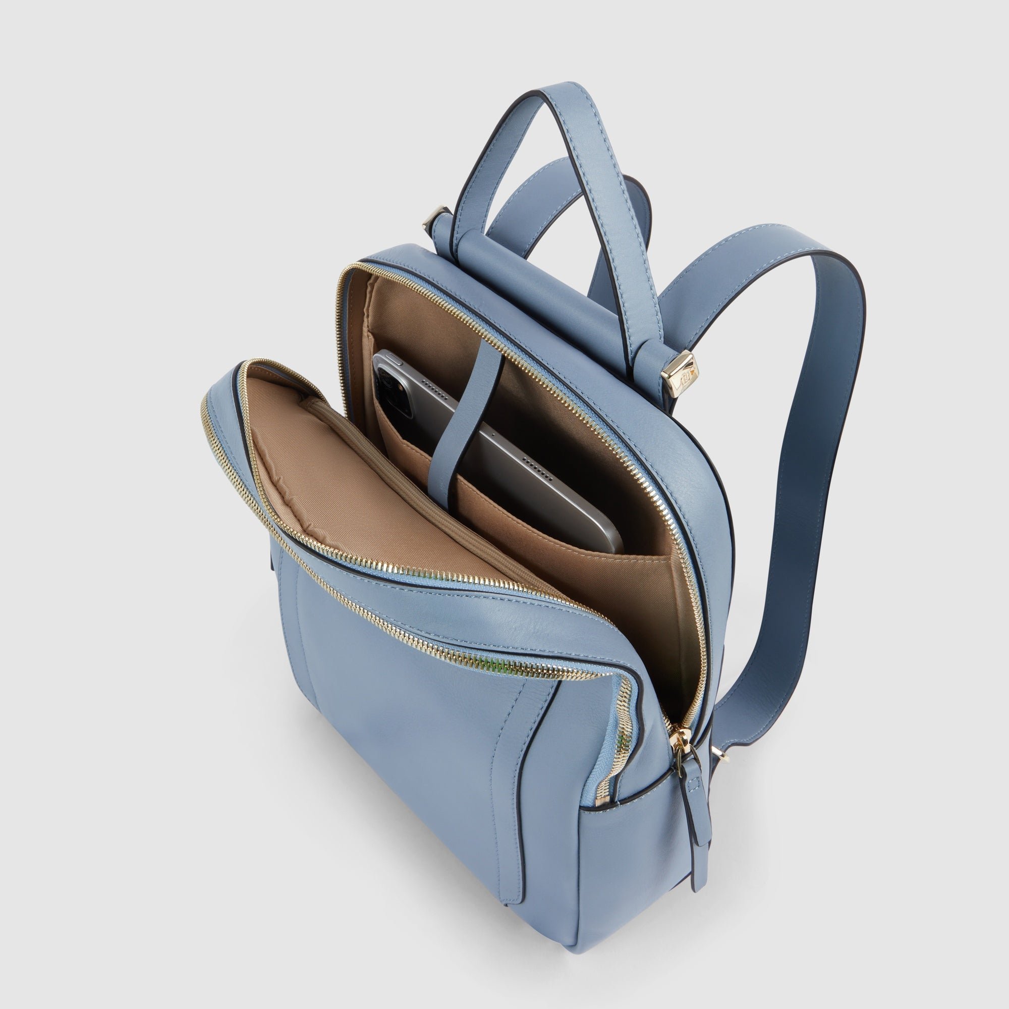 Women's backpack for iPad® with RFID protection PIQUADRO Blue