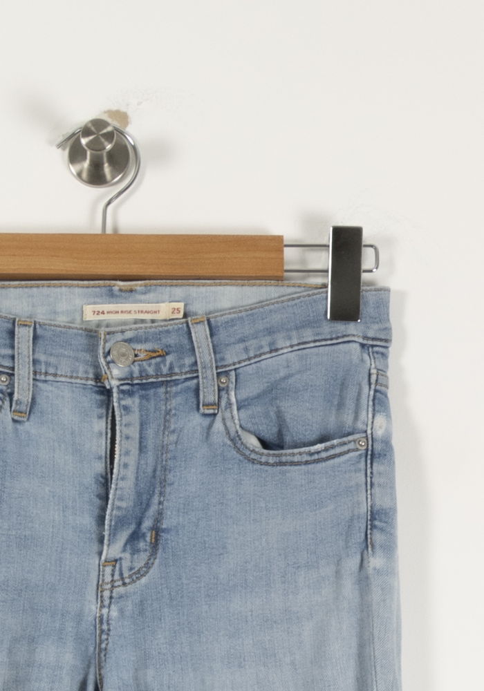 Cropped slim jeans with studs LEVI'S - Seconde main Blue