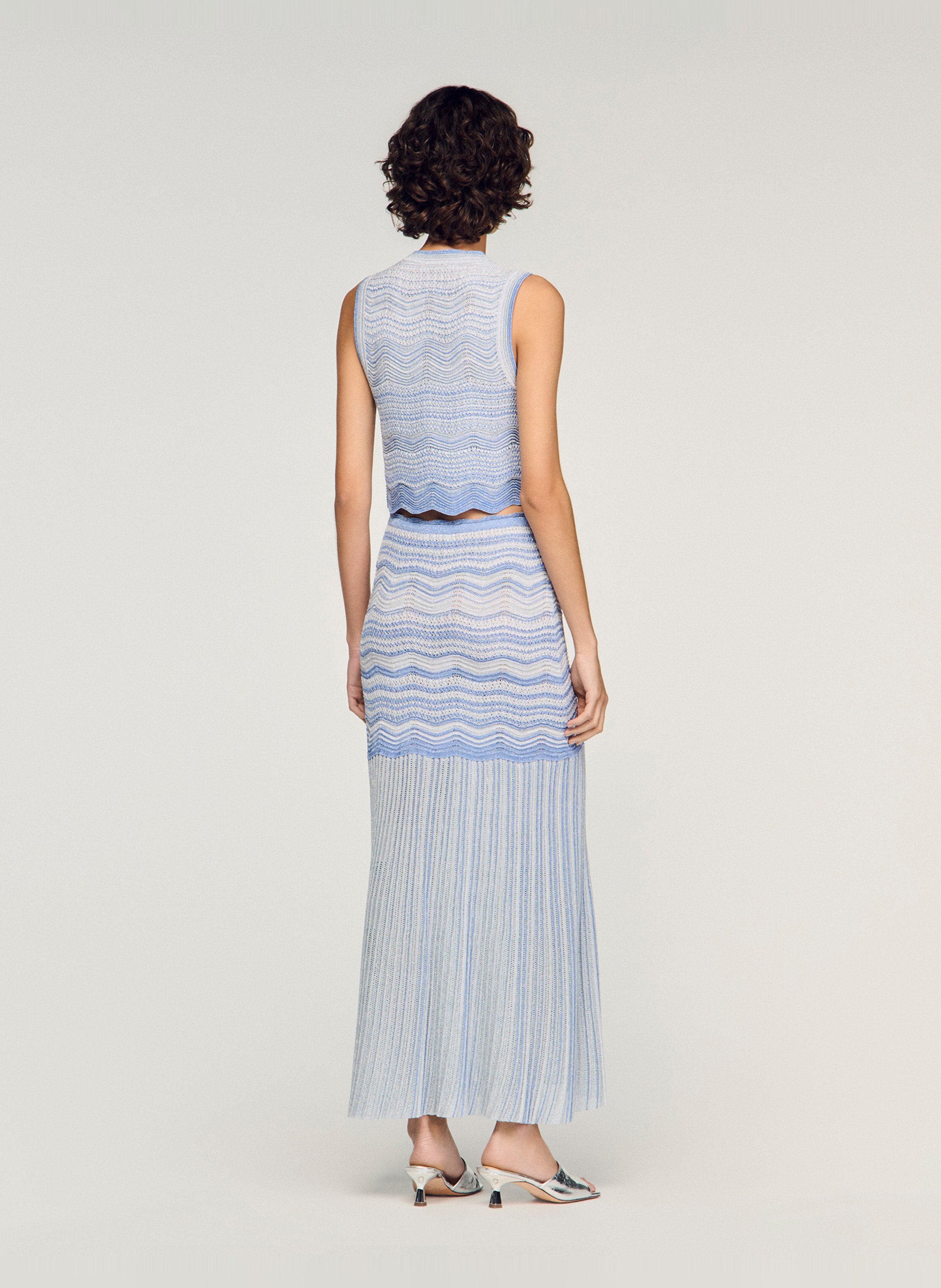 Top in fantasiesteek SANDRO Blauw