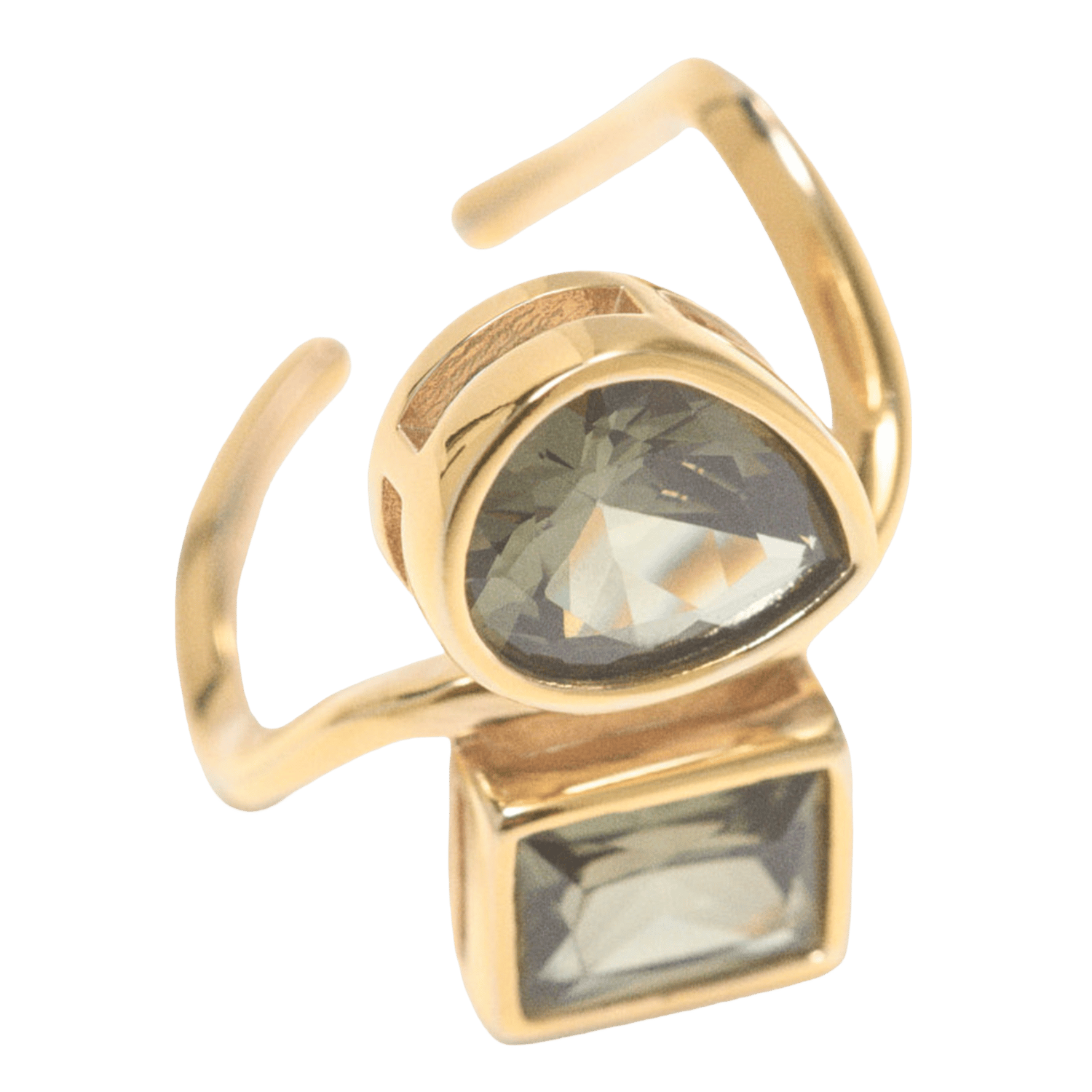 Brass ring MAJE Golden