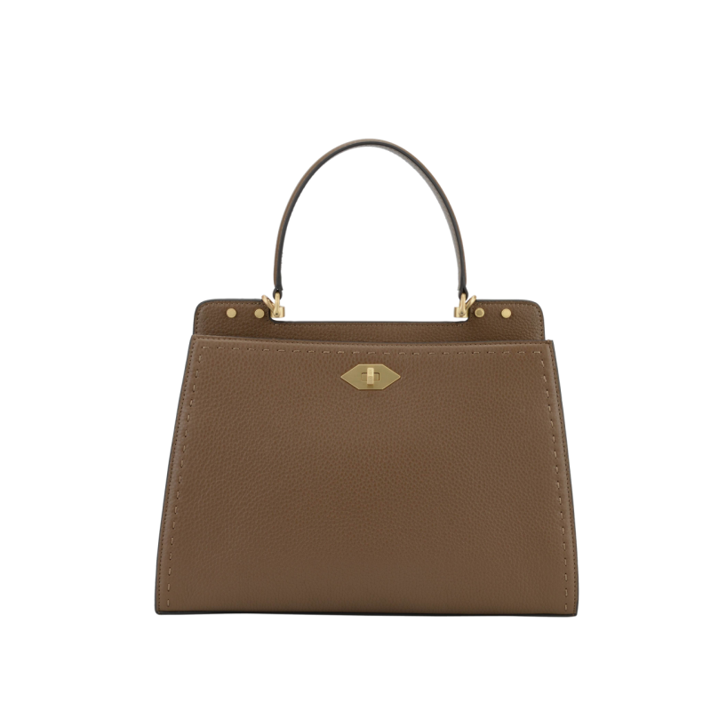 Handbag in calfskin POURCHET